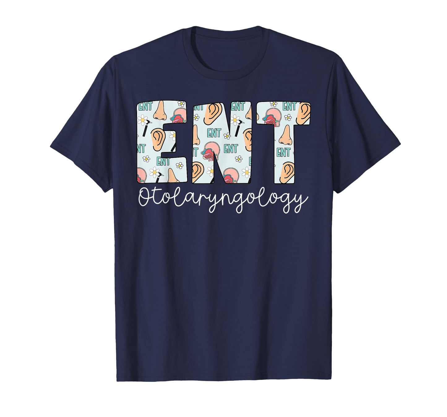 Retro ENT Nurse Otolaryngology Ear Nose Throat Nursing T-Shirt