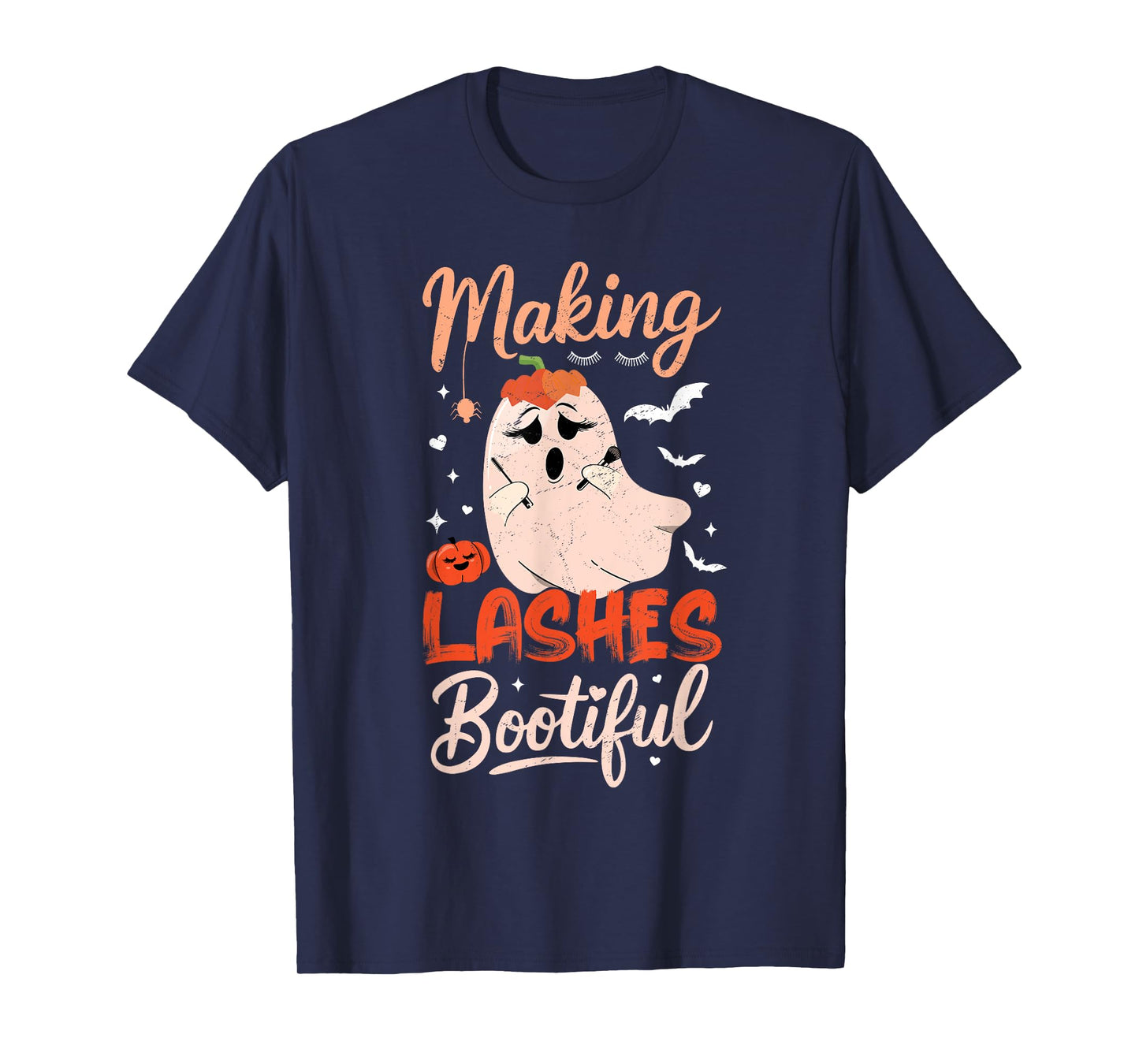 Funny Making Lashes Bootiful Halloween Costume Lash Tech T-Shirt