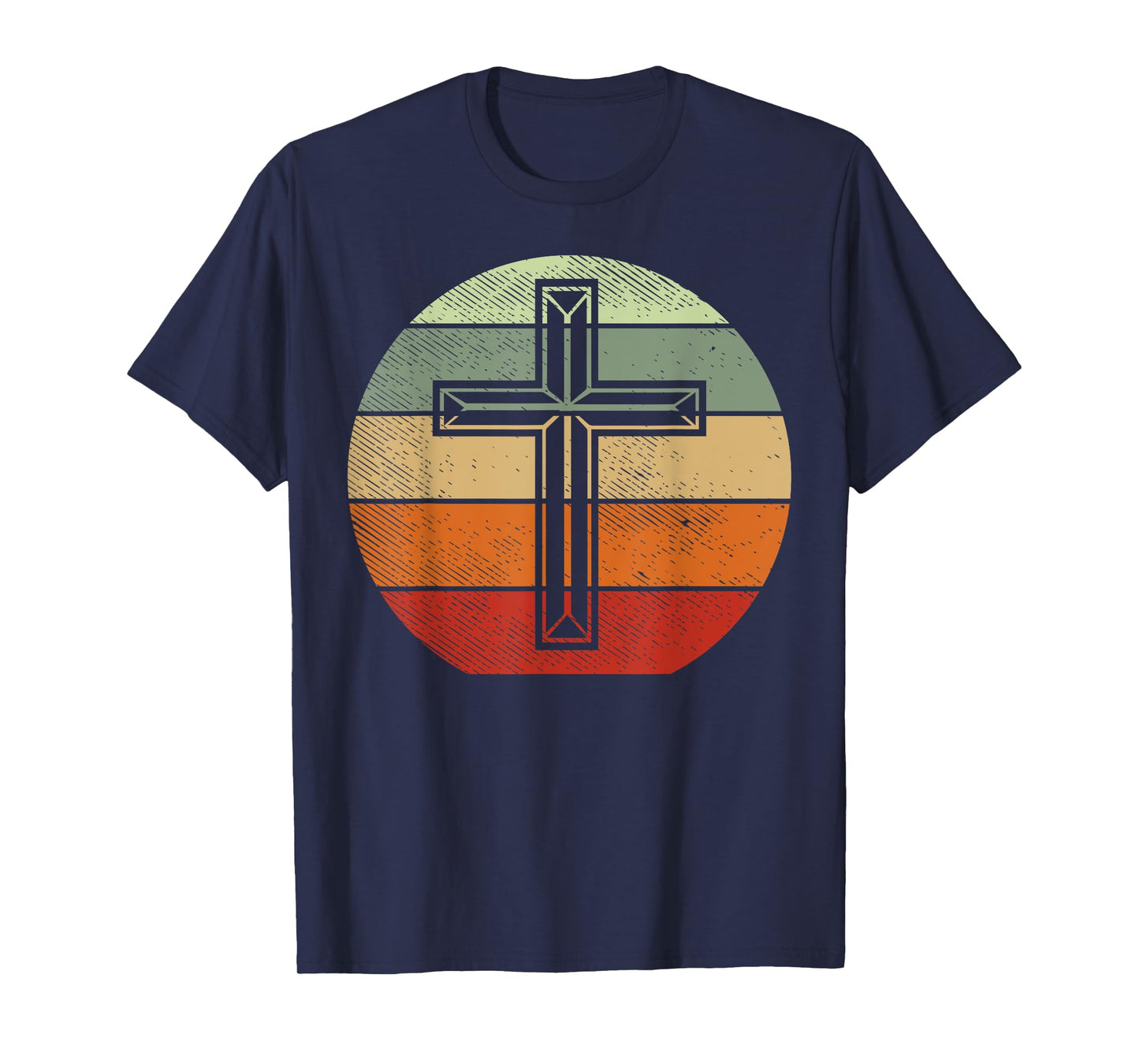 Jesus Retro Cross Christ God Faith Religious Christian Gift T-Shirt