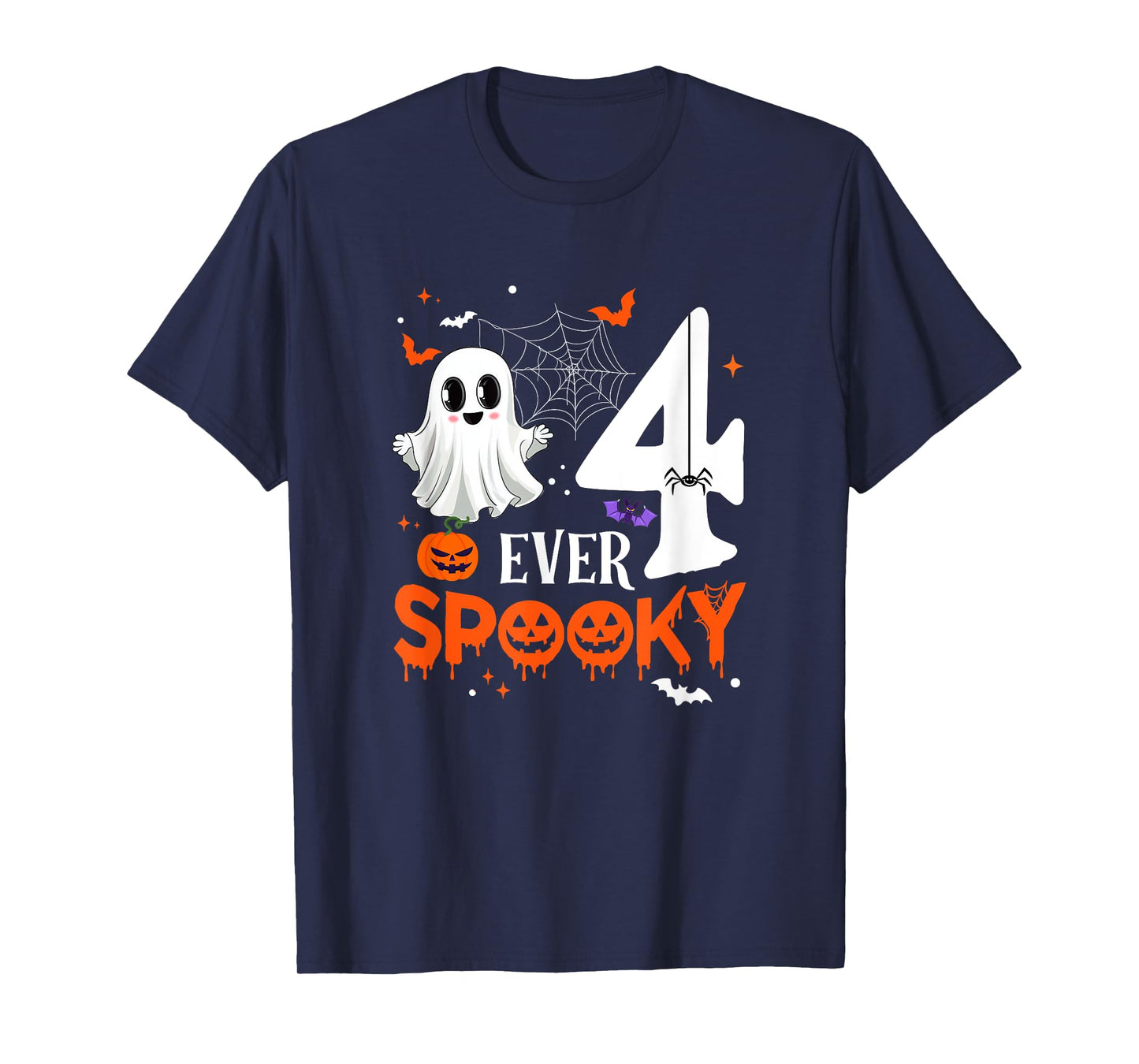 Four Ever Spooky Birthday Decorations Halloween 4Th Birthday T-Shirt