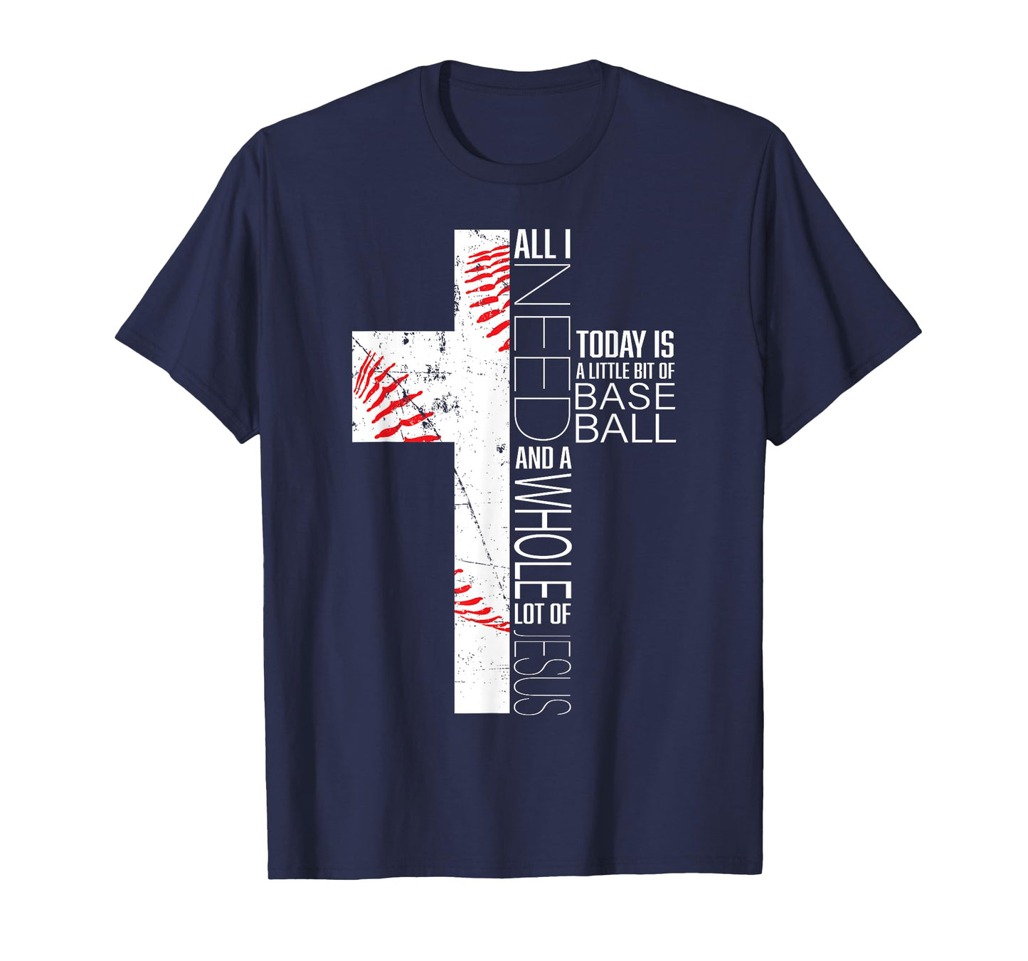 Funny Baseball Jesus Sayings Christian Cross Graphic Print T-Shirt