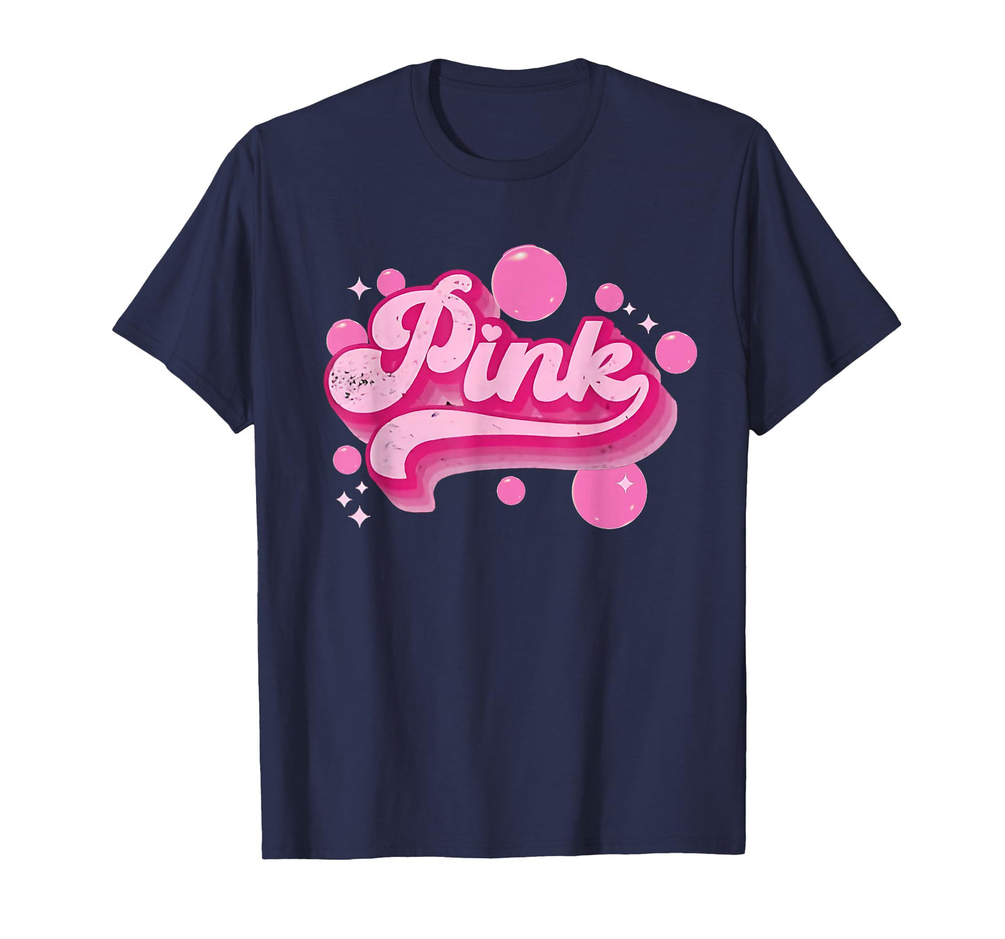 Retro Pink Personalized Name Pink For Men Women Kids Meme T-Shirt