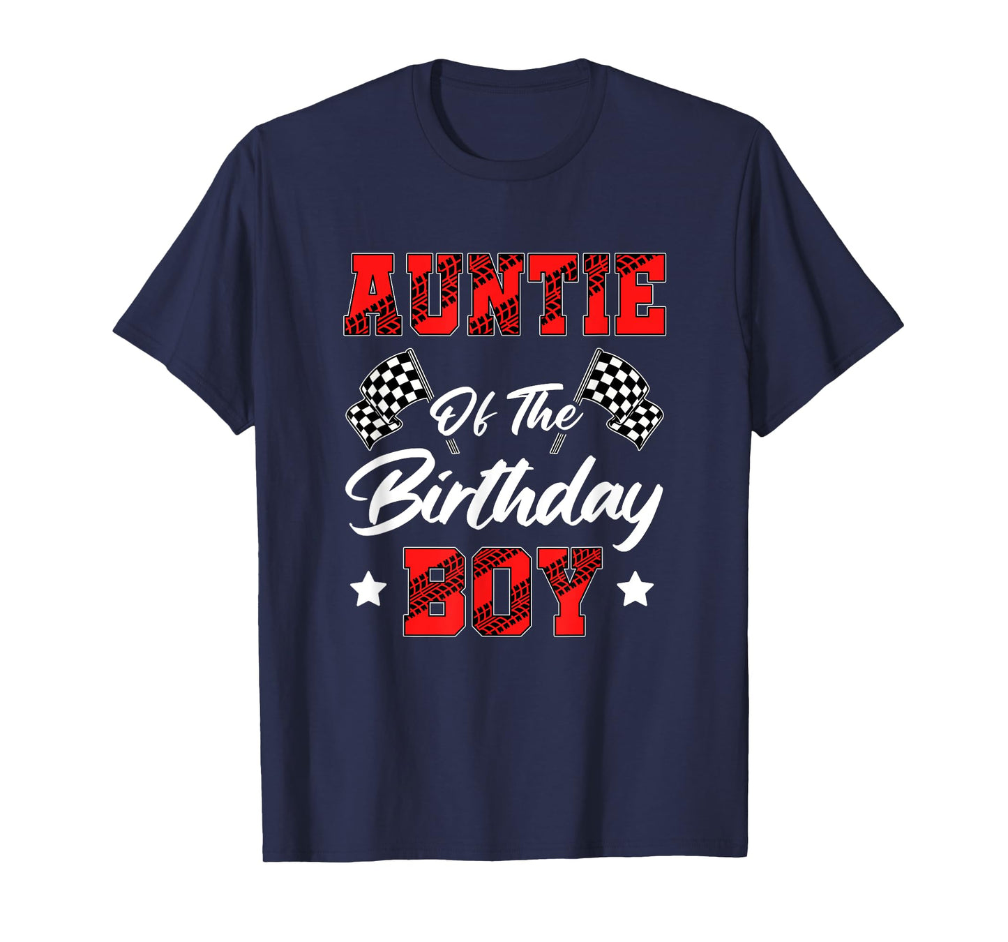 Race Car Auntie Of The Birthday Boy Racing Family Pit Crew T-Shirt