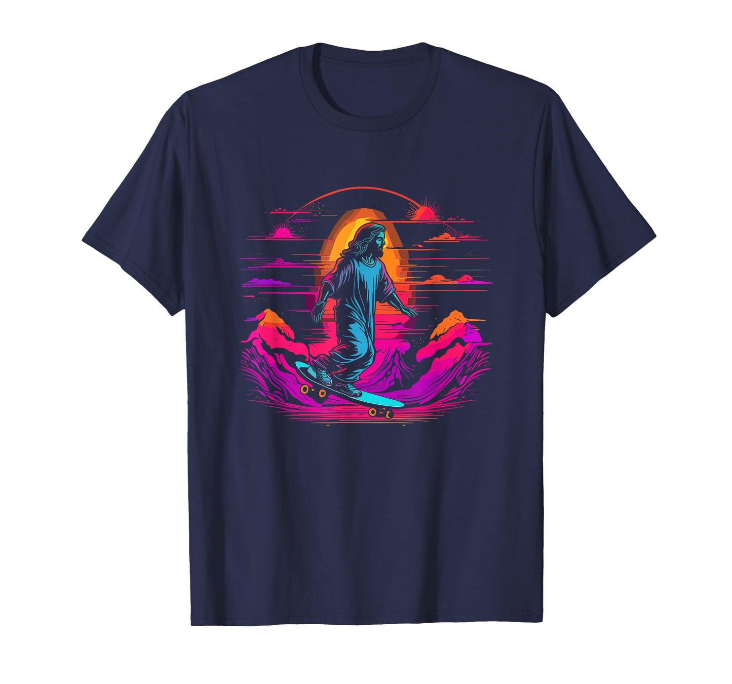 Jesus Christ Skateboarding - Retro Christian Skateboard T-Shirt