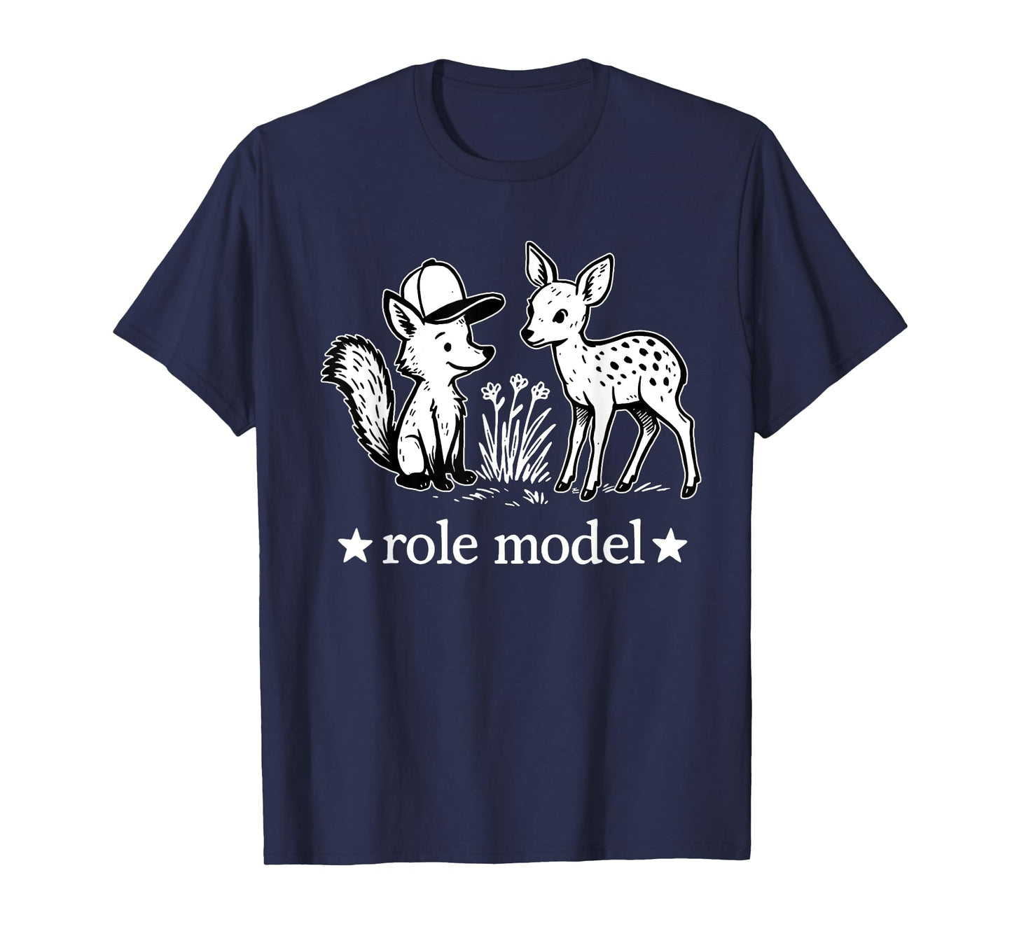 Role Model Funny Retro Deer Lovers Meme Deer T-Shirt