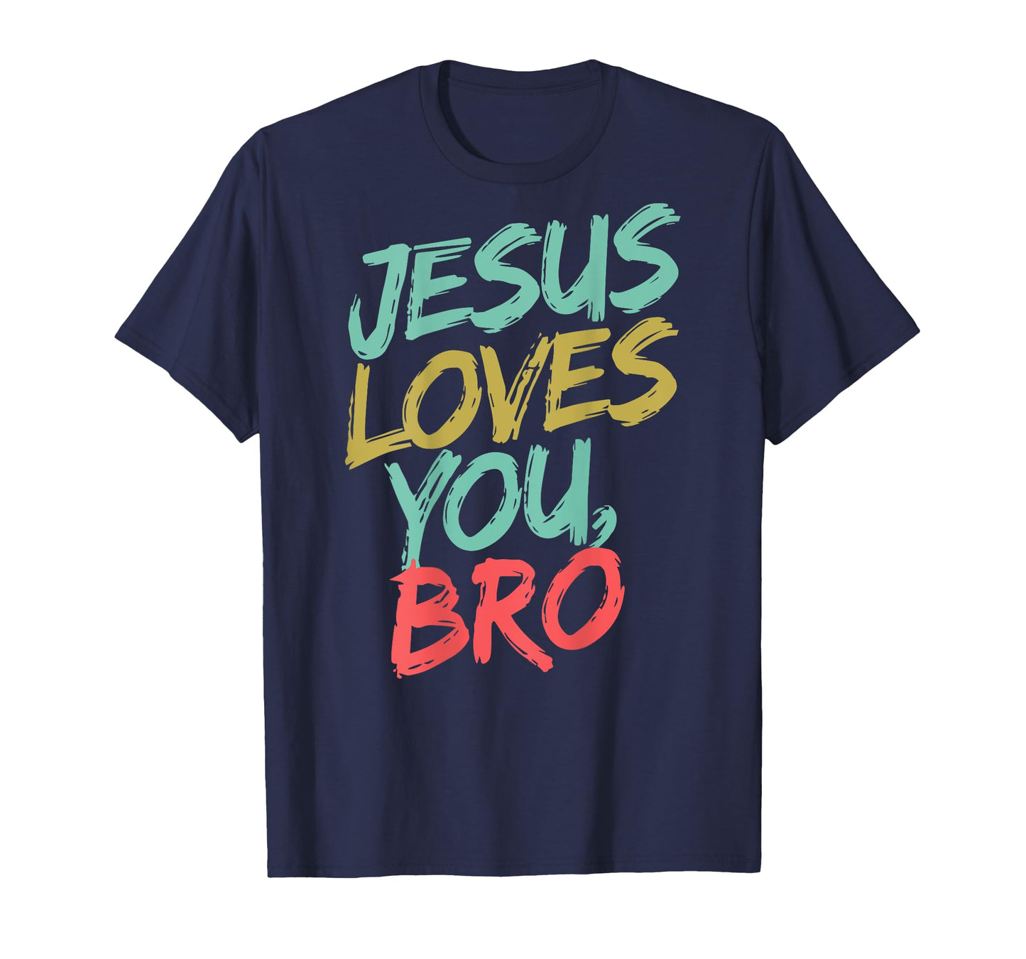 Youth Jesus Loves You Bro Funny Christian Boy Kids Men Faith T-Shirt