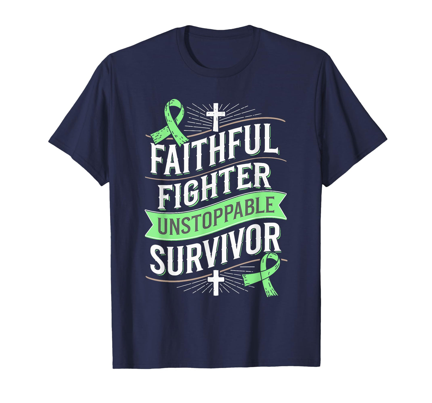 Faithful Fighter Survivor Non-Hodgkin Lymphoma Awareness T-Shirt
