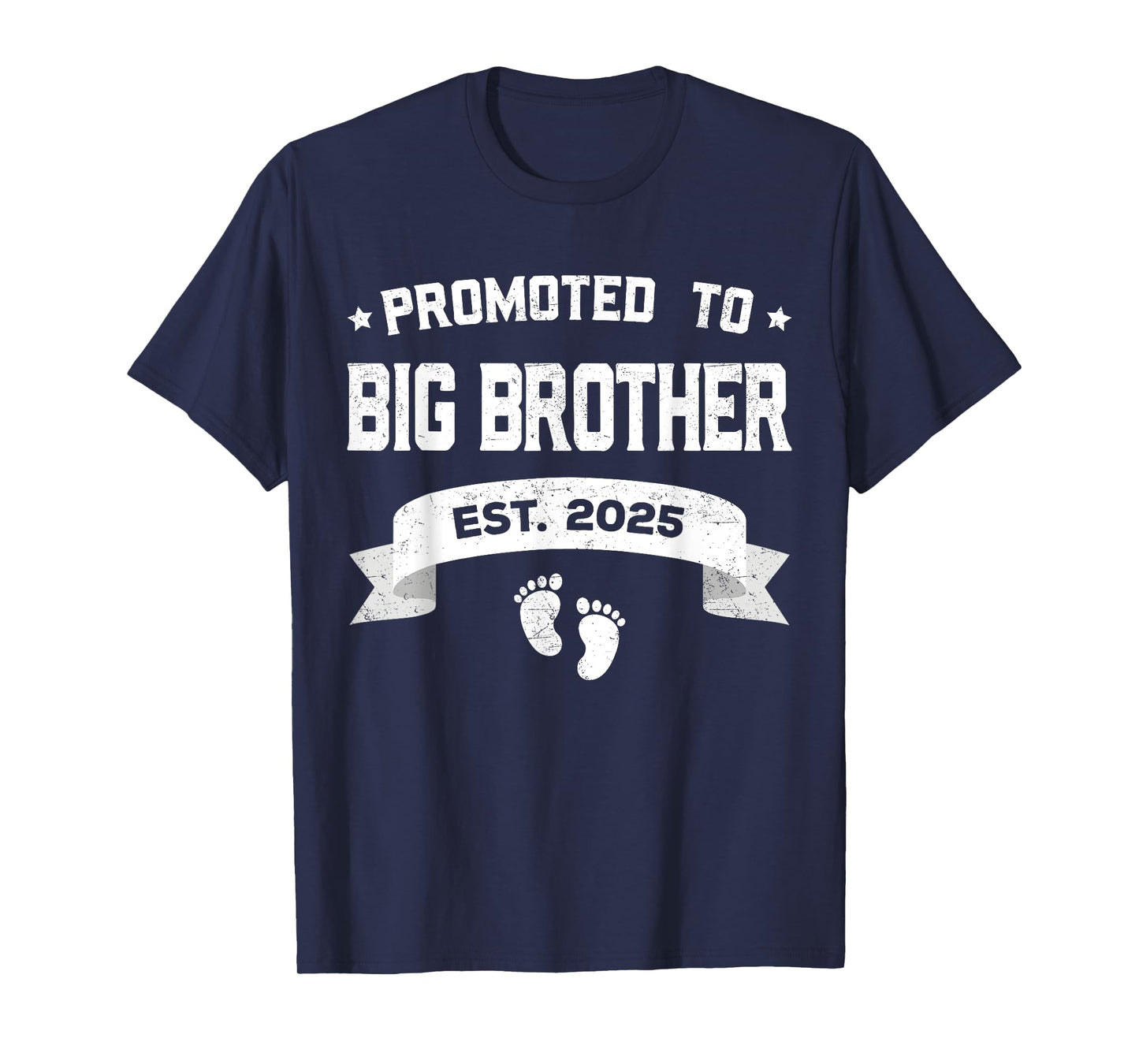 Promoted To Big Brother Est 2025 Retro Matching Family Quote T-Shirt