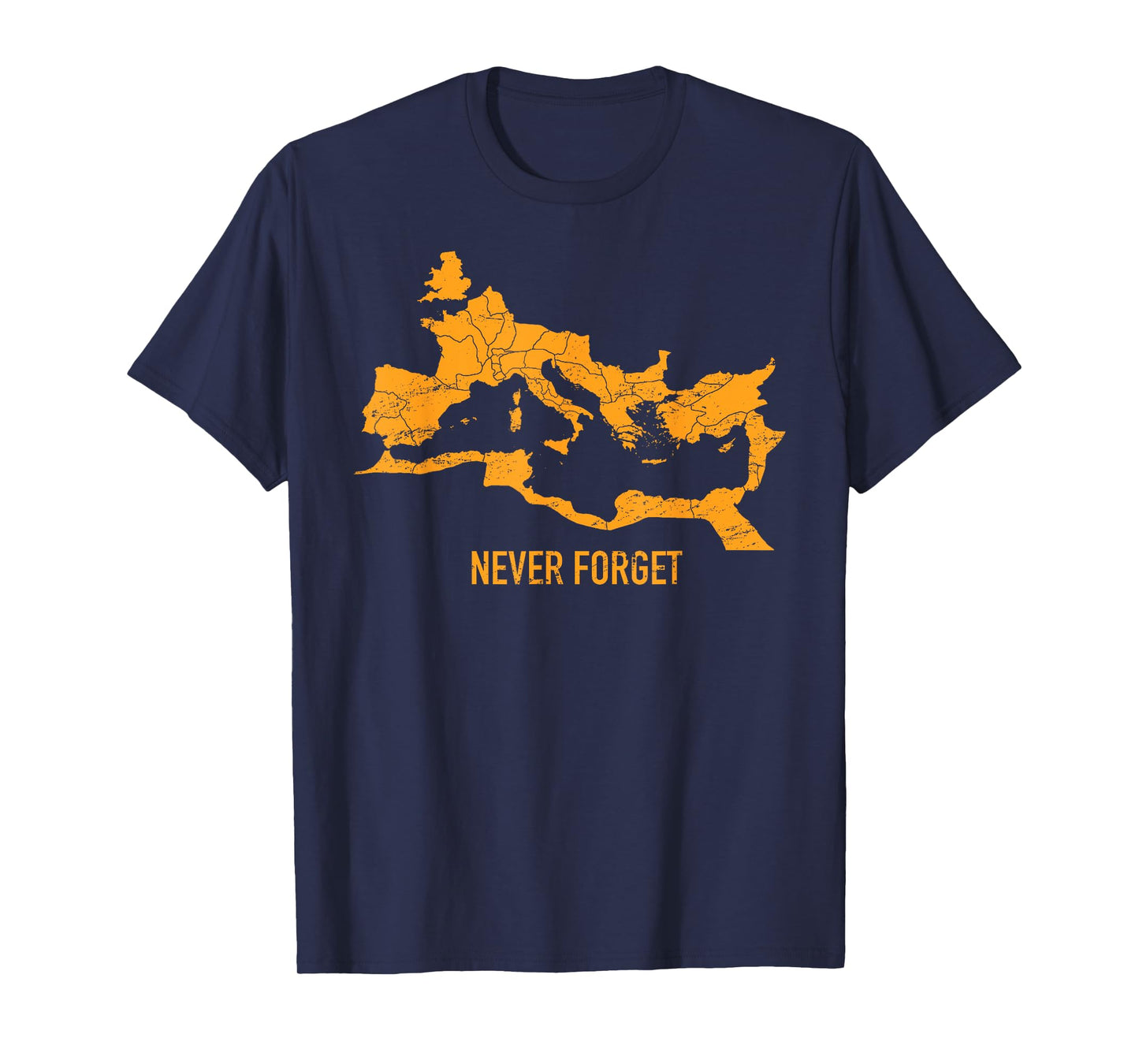 Distressed Roman Empire Map T-Shirt T-Shirt