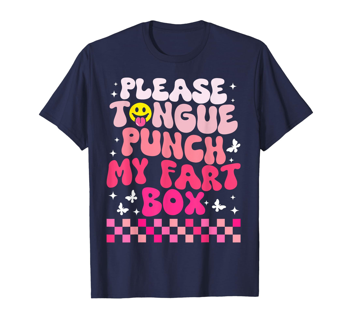 Inappropriate Please Tongue Punch Funny Cringe Men Women T-Shirt