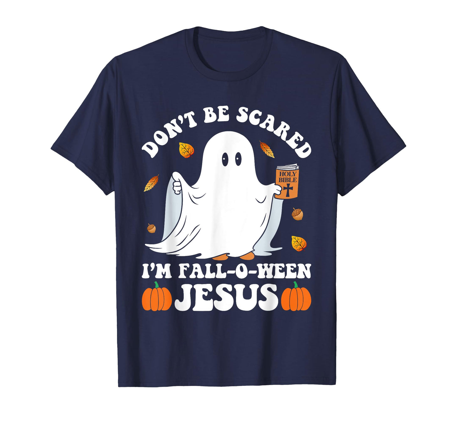 Cute Ghost Christian Halloween Fall-O-Ween Jesus Pumpkin T-Shirt