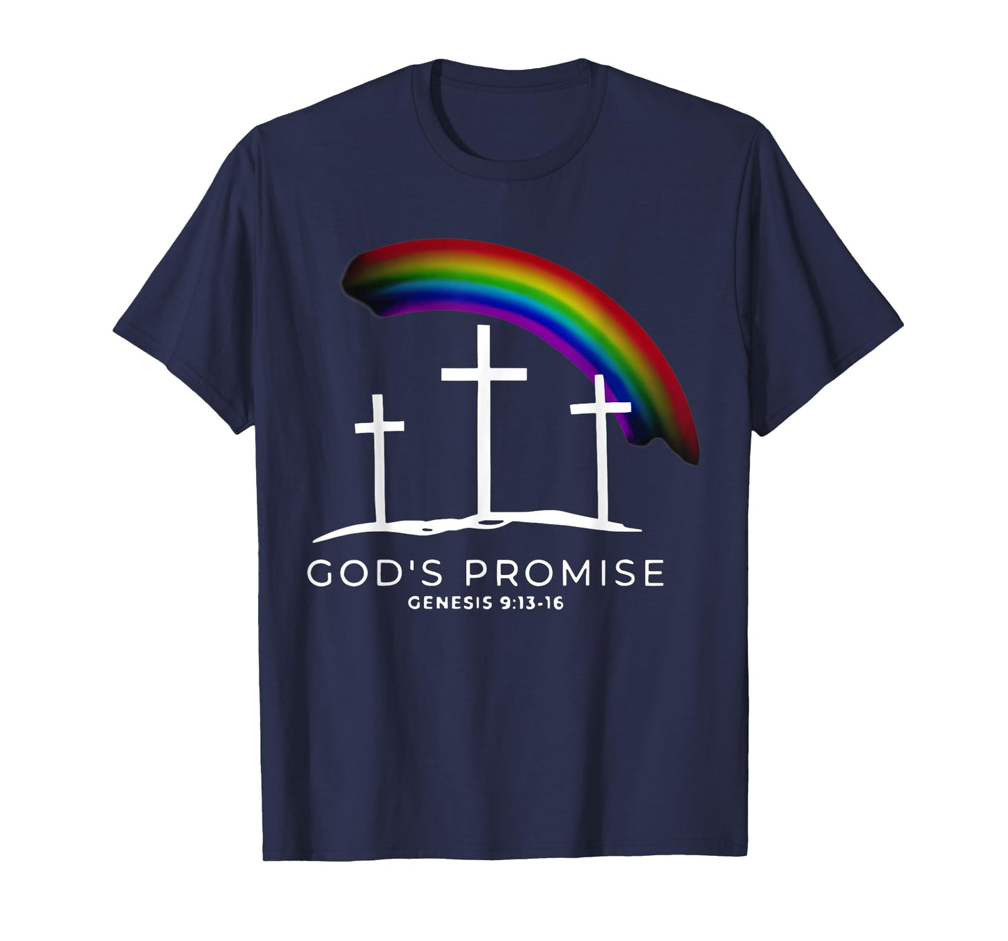 God's Promise Cross Genesis 9-13-16 Bible Christian Lover T-Shirt