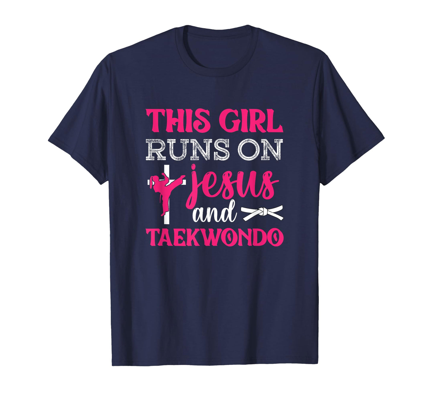 This Girl Jesus Taekwondo Woman Religion Karate T-Shirt