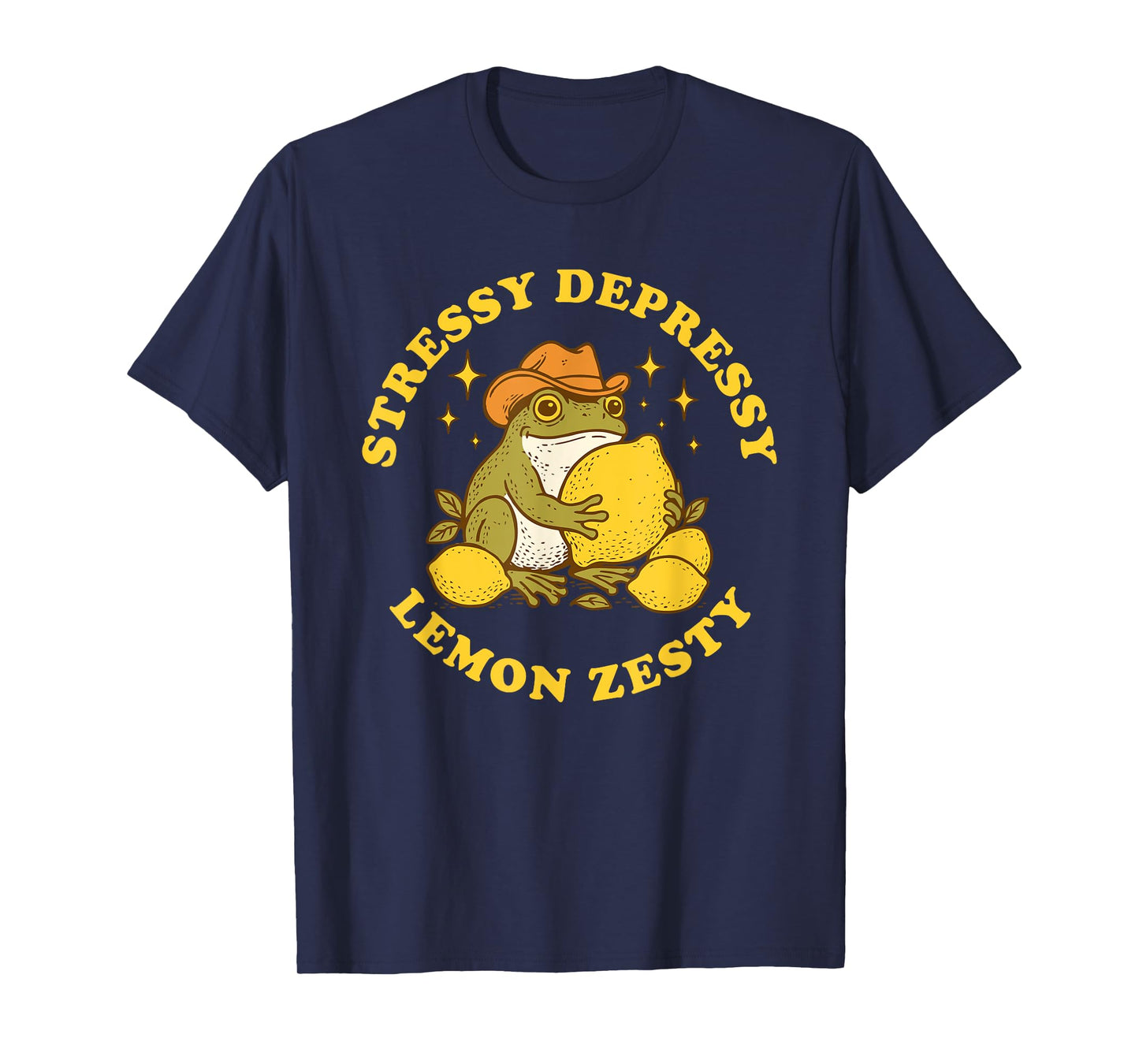 Stressy Depressy Lemon Zesty Funny Frog T-Shirt