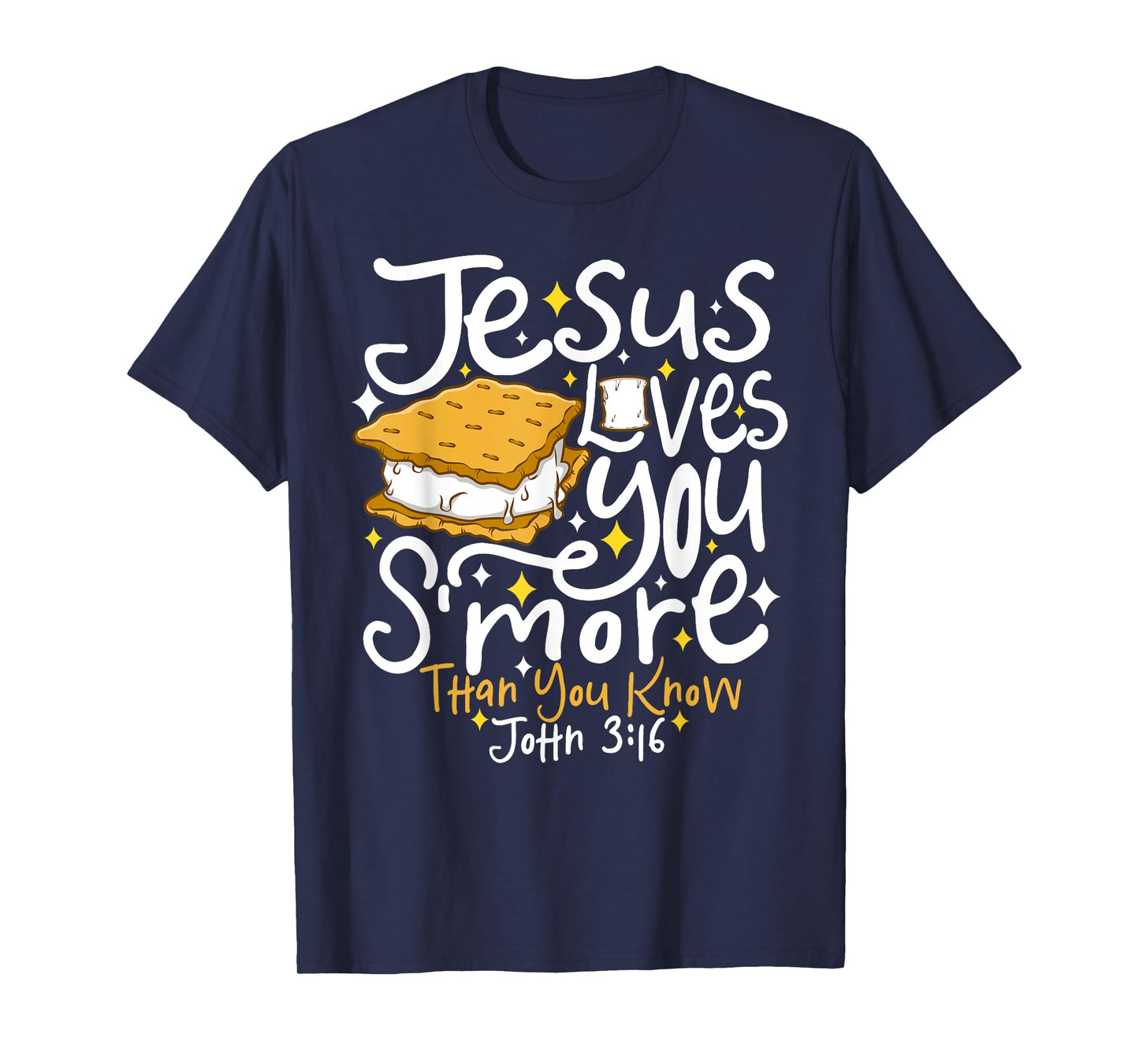 Camping Smore Jesus Loves You John Bible Verse Christian T-Shirt