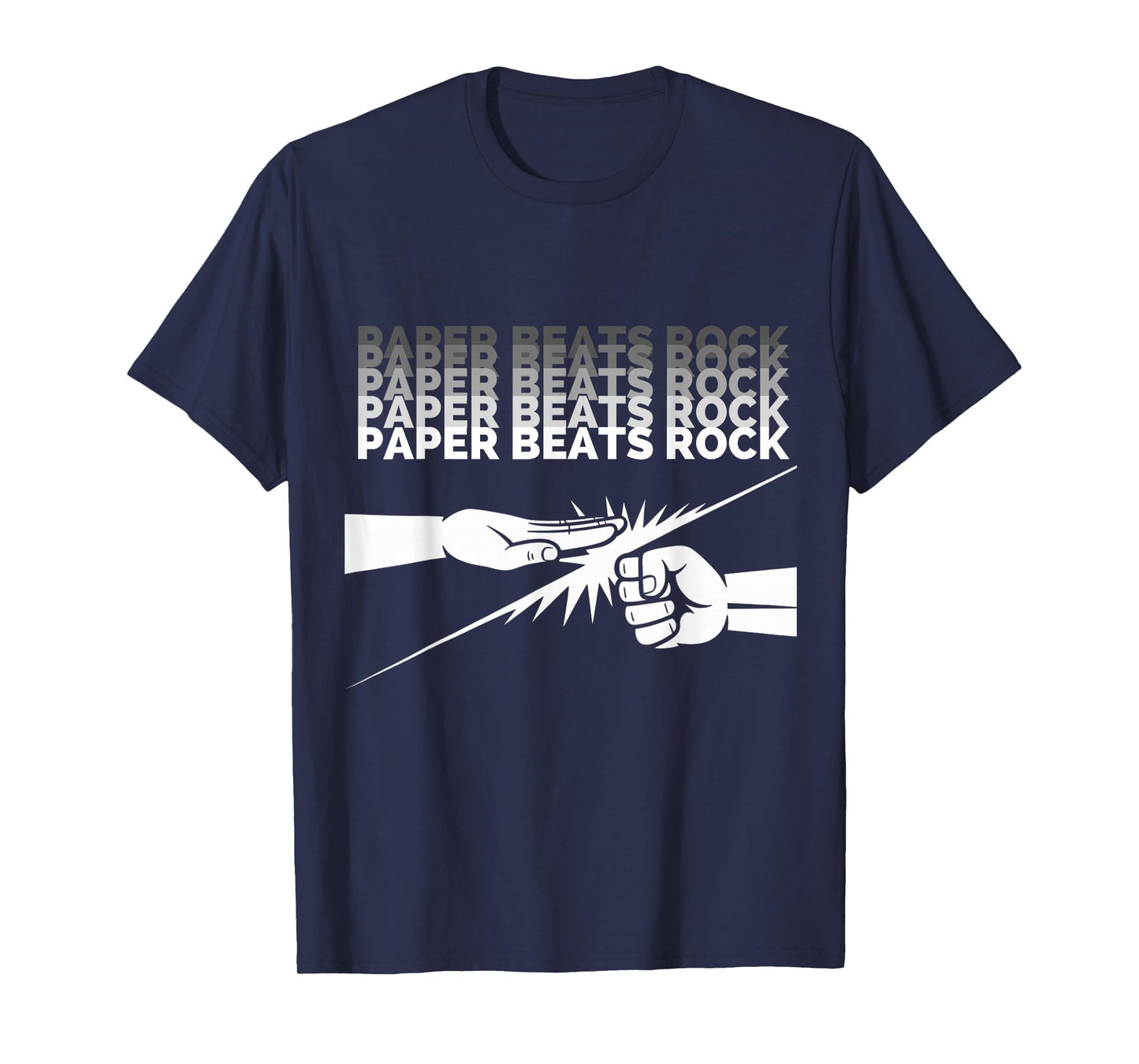Funny Paper Beats Rock Saying Humor Retro Gaming Style T-Shirt