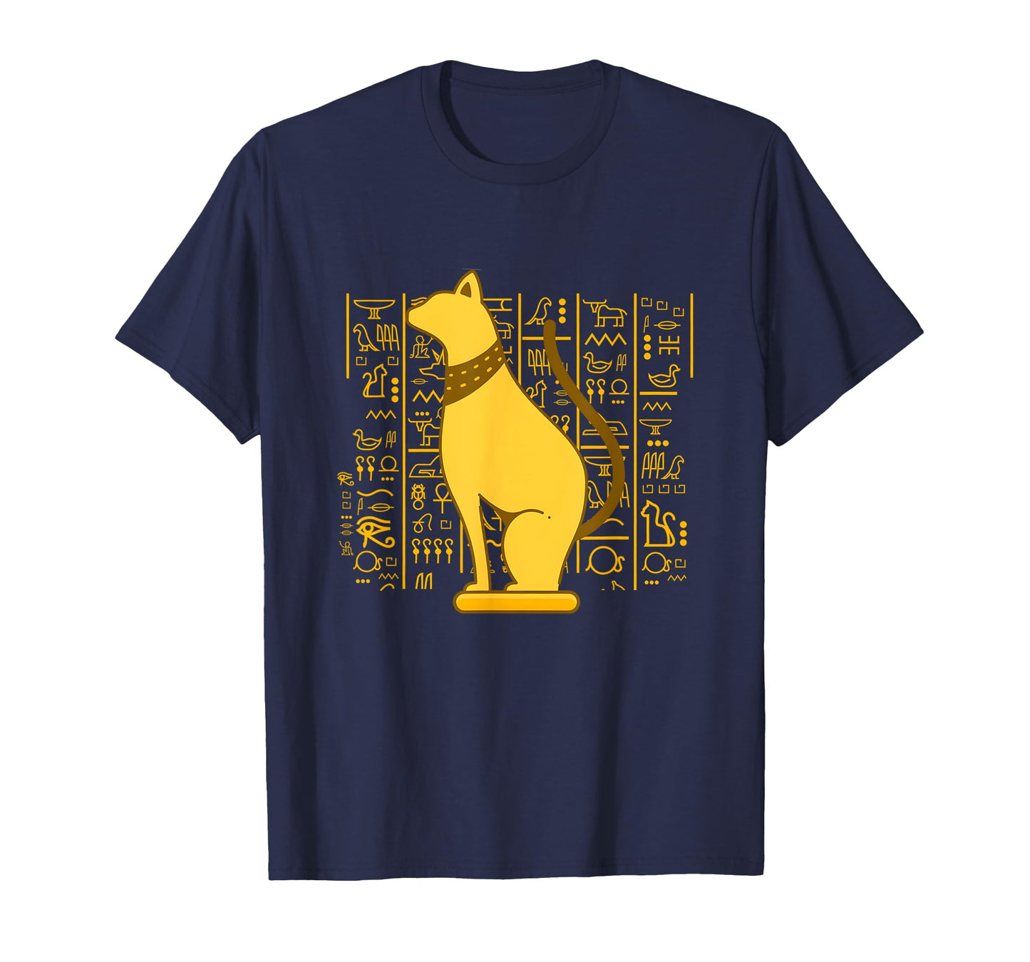 Bastet Ancient Egypt Cat God Hieroglyphic Egyptian History T-Shirt