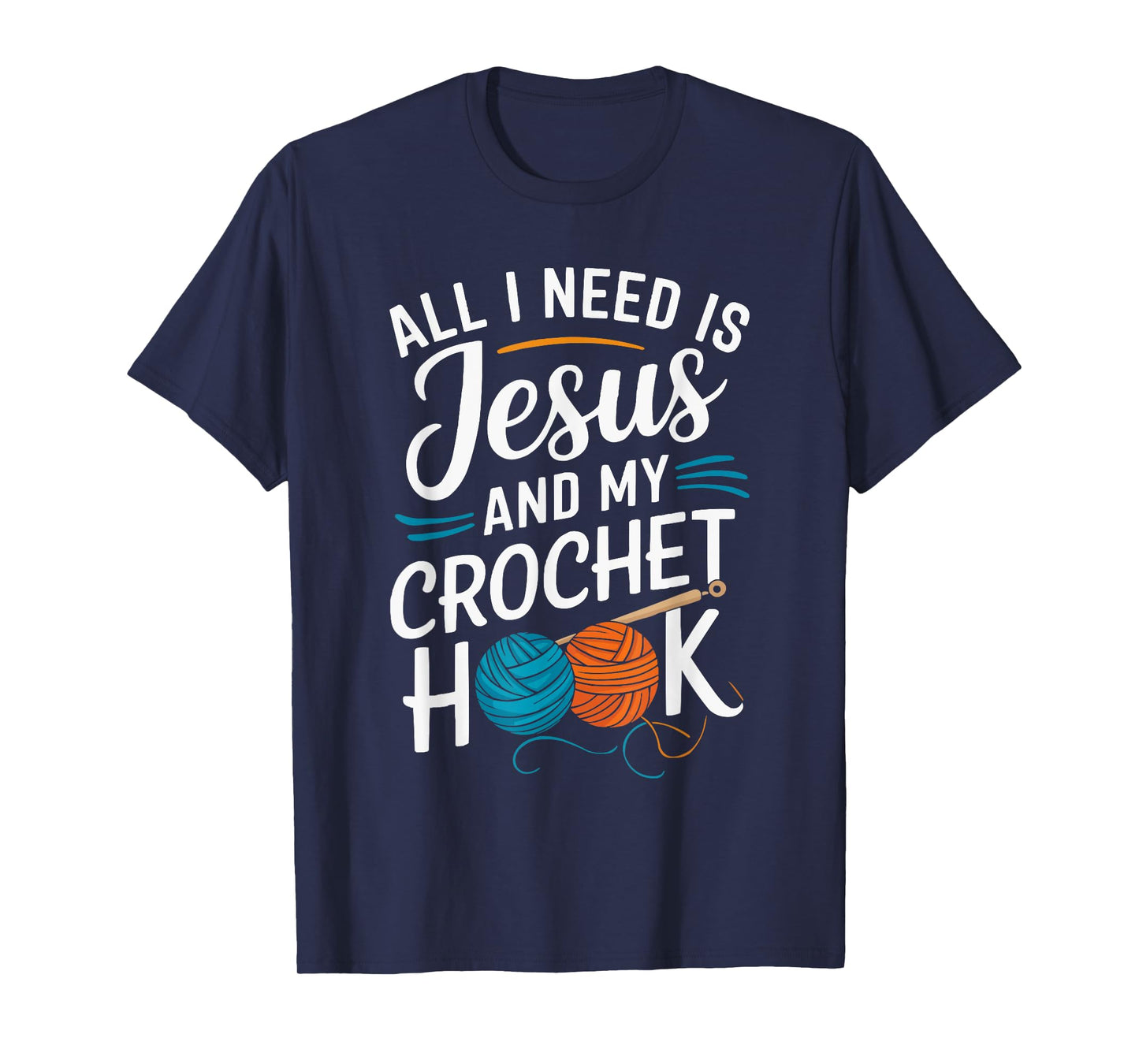 Knitting Jesus Christ Religion Christian Crochet T-Shirt