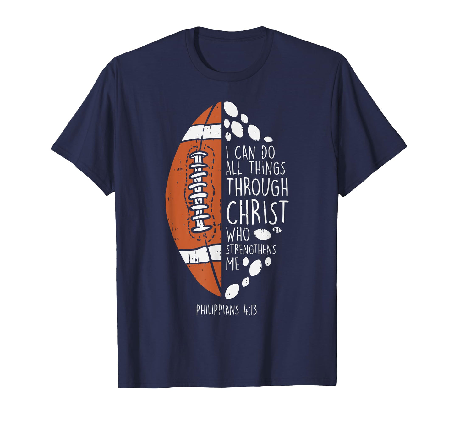 American Football i can do things Bible God Jesus Christian T-Shirt