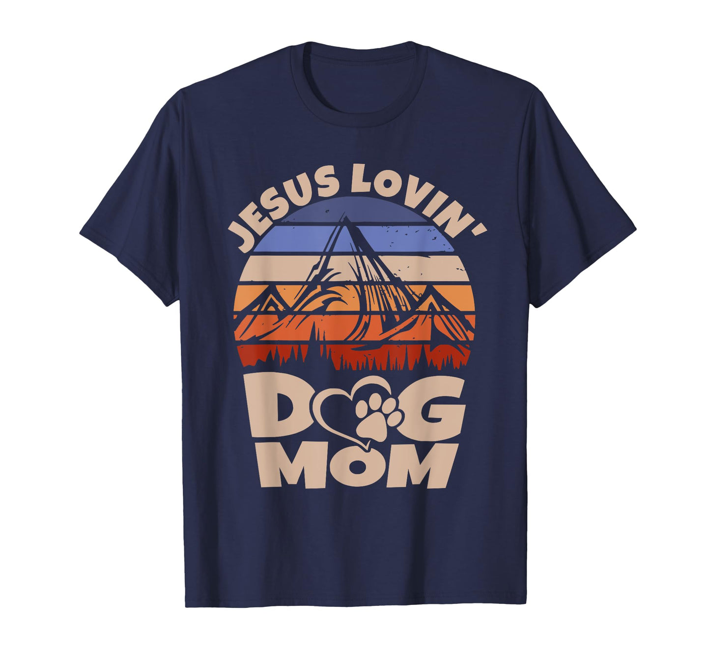 Cute Christian Retro Jesus Loving Dog Mom Funny Dog Sayings T-Shirt