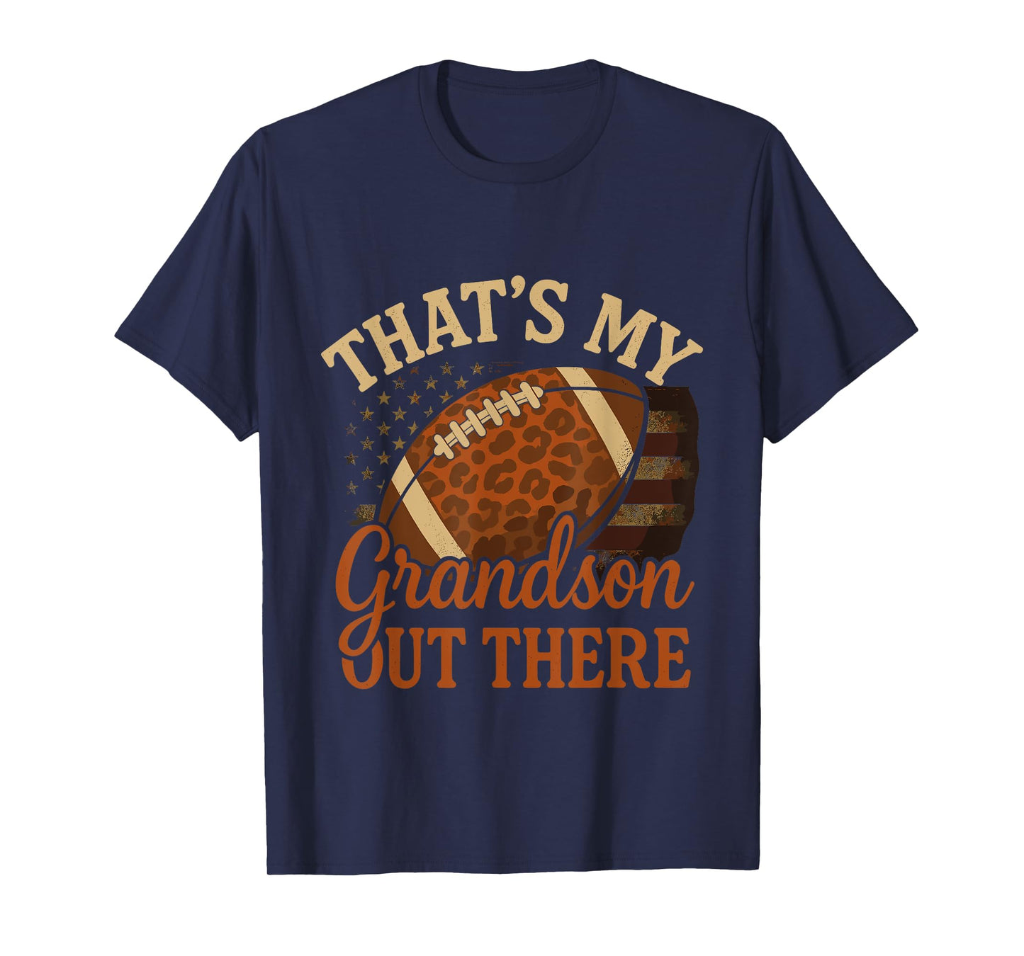 Vintage That's My Grandson Out There Women Football Grandma T-Shirt