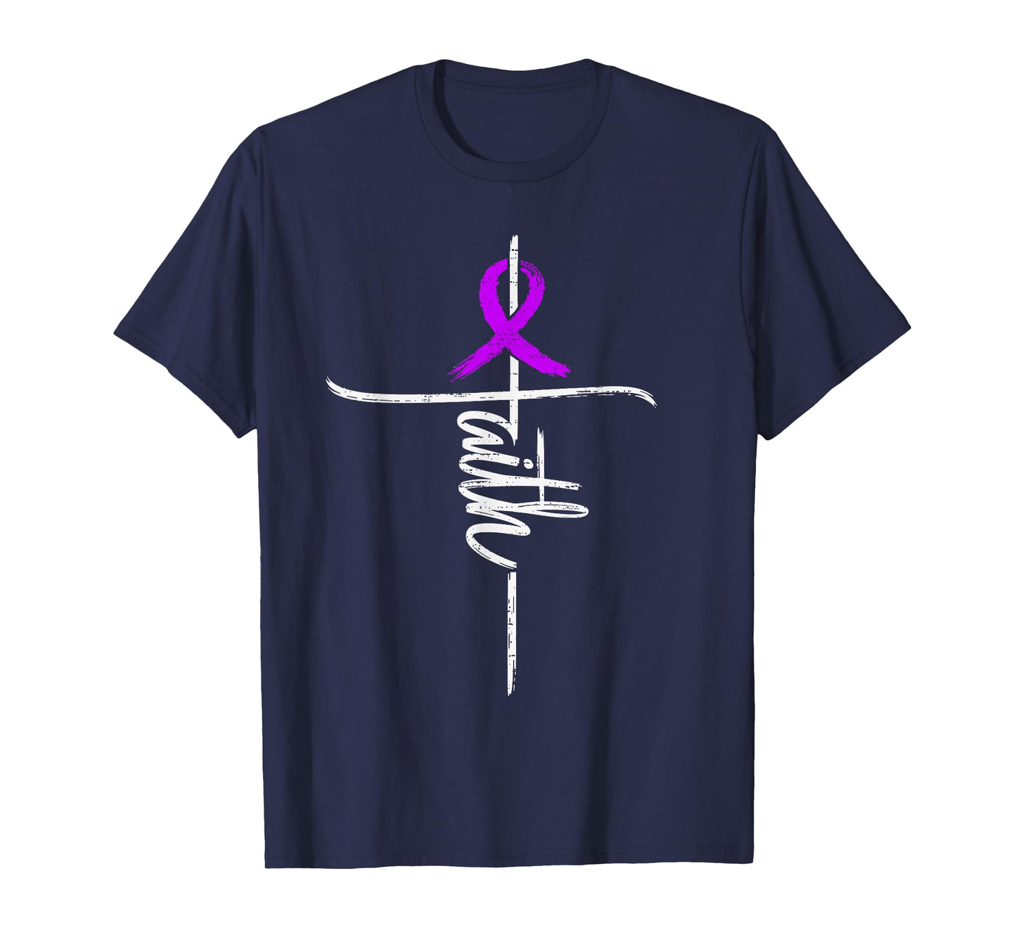 Faith ITP Awareness Immune Thrombocytopenia Ribbon Purple T-Shirt