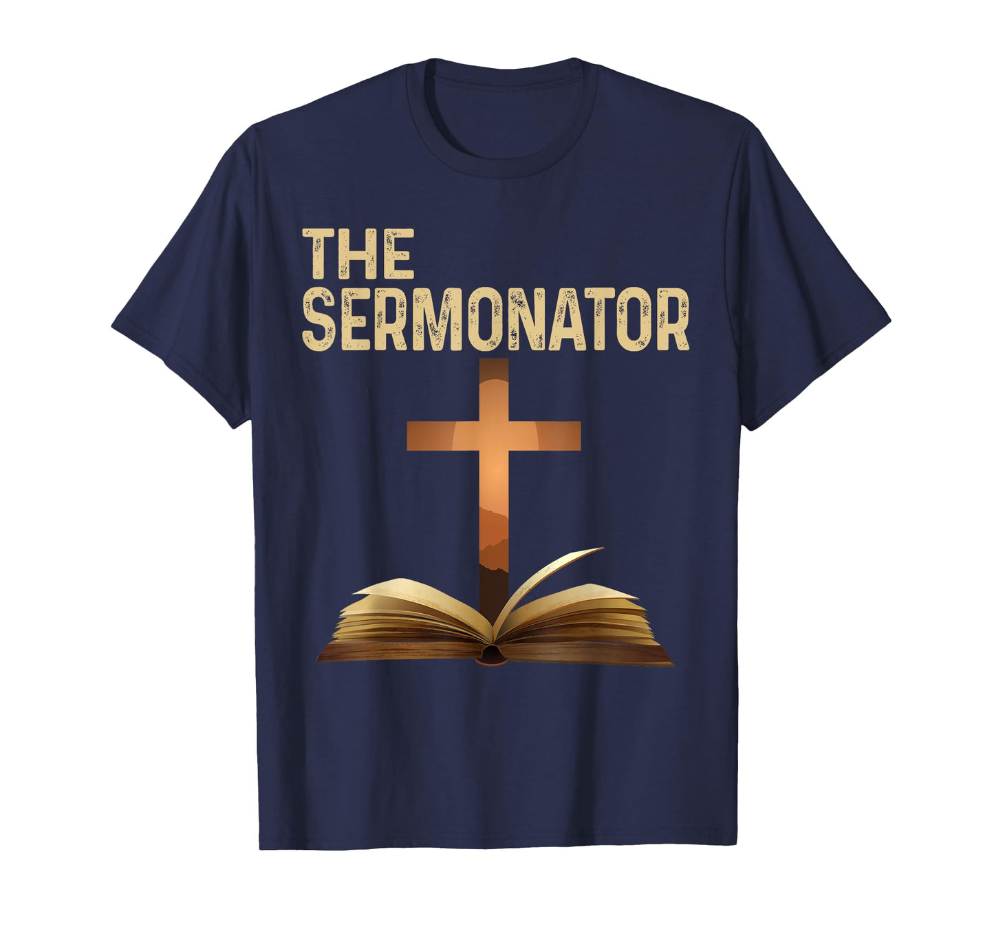 The Sermonator Pastor Appreciation Christian Cross Tee T-Shirt
