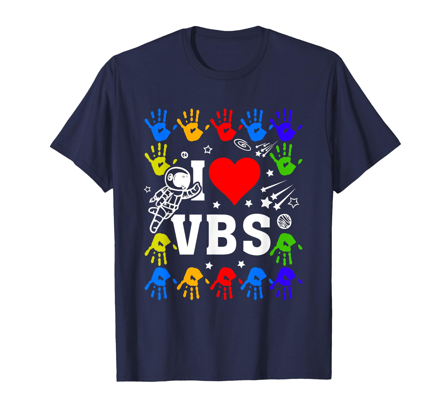I Love VBS Summer Vacation Bible School Christian Teacher Men Women Kids T-Shirt