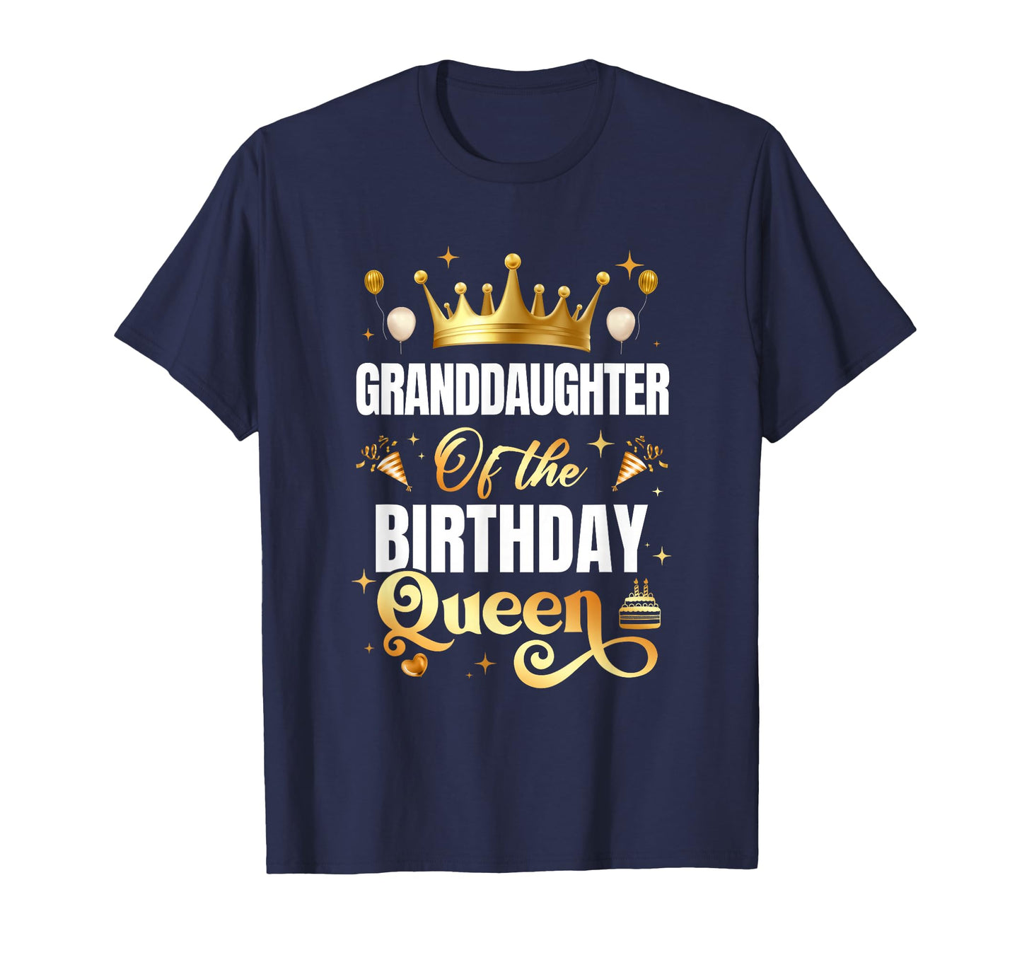 Granddaughter Of The Birthday Queen Funny Matching Birthday T-Shirt