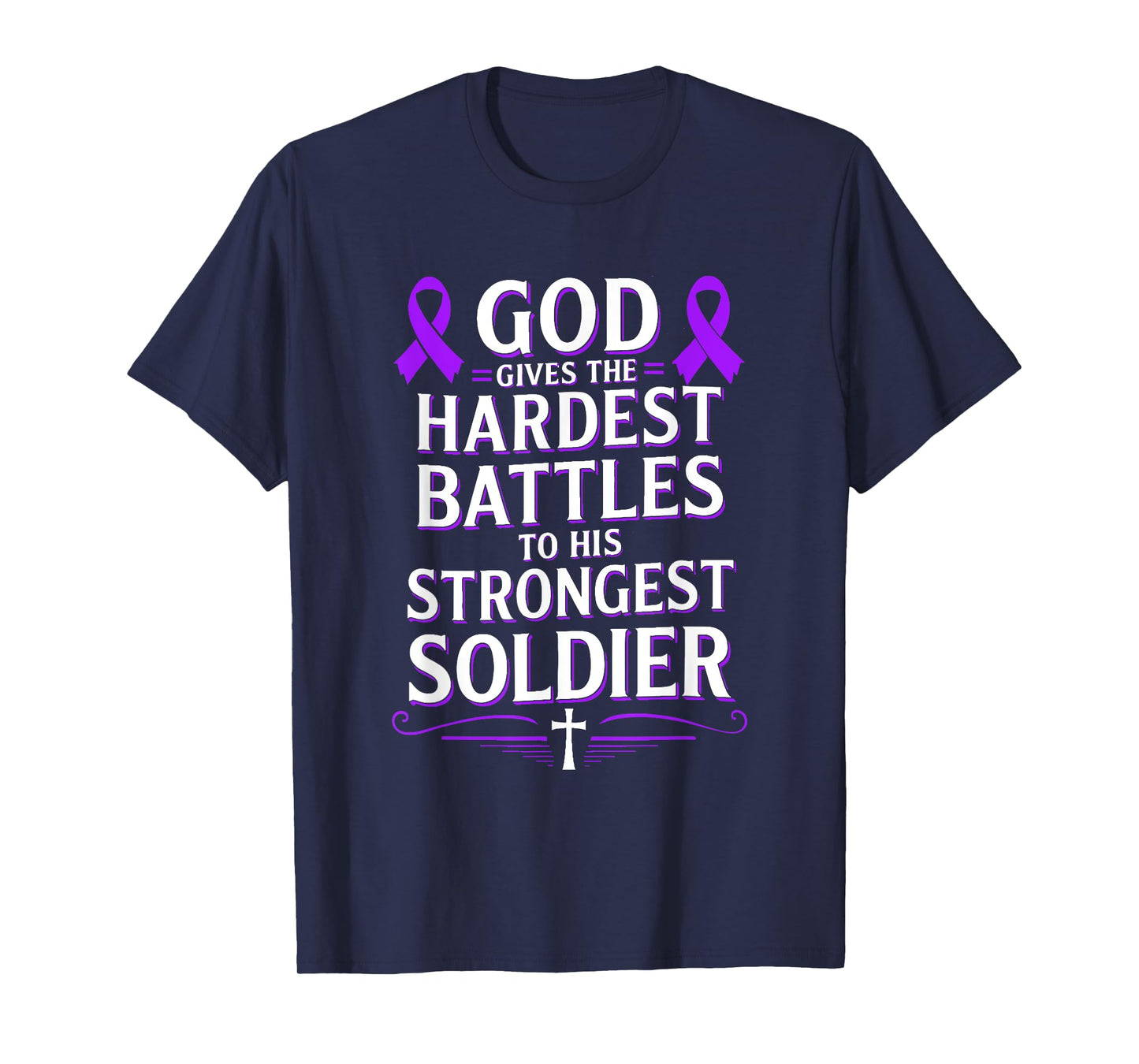 God Gives Hardest Battle Gynecologic Cancer Awareness T-Shirt
