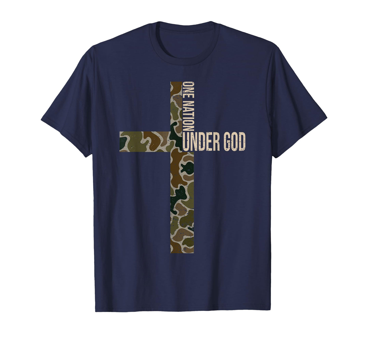 Jesus Camo One Nation Under God Christian Cross God Faith T-Shirt