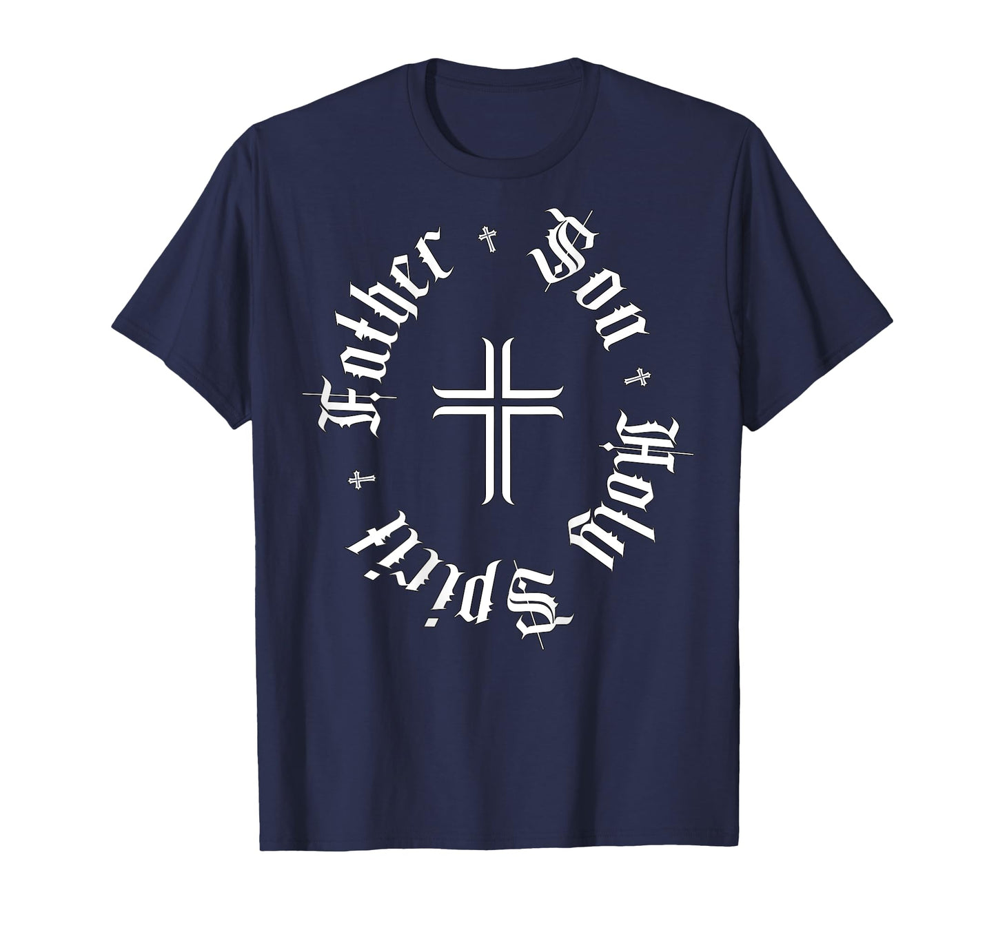 Christian Father Son Holy Spirit Ghost Faith God Back Design T-Shirt