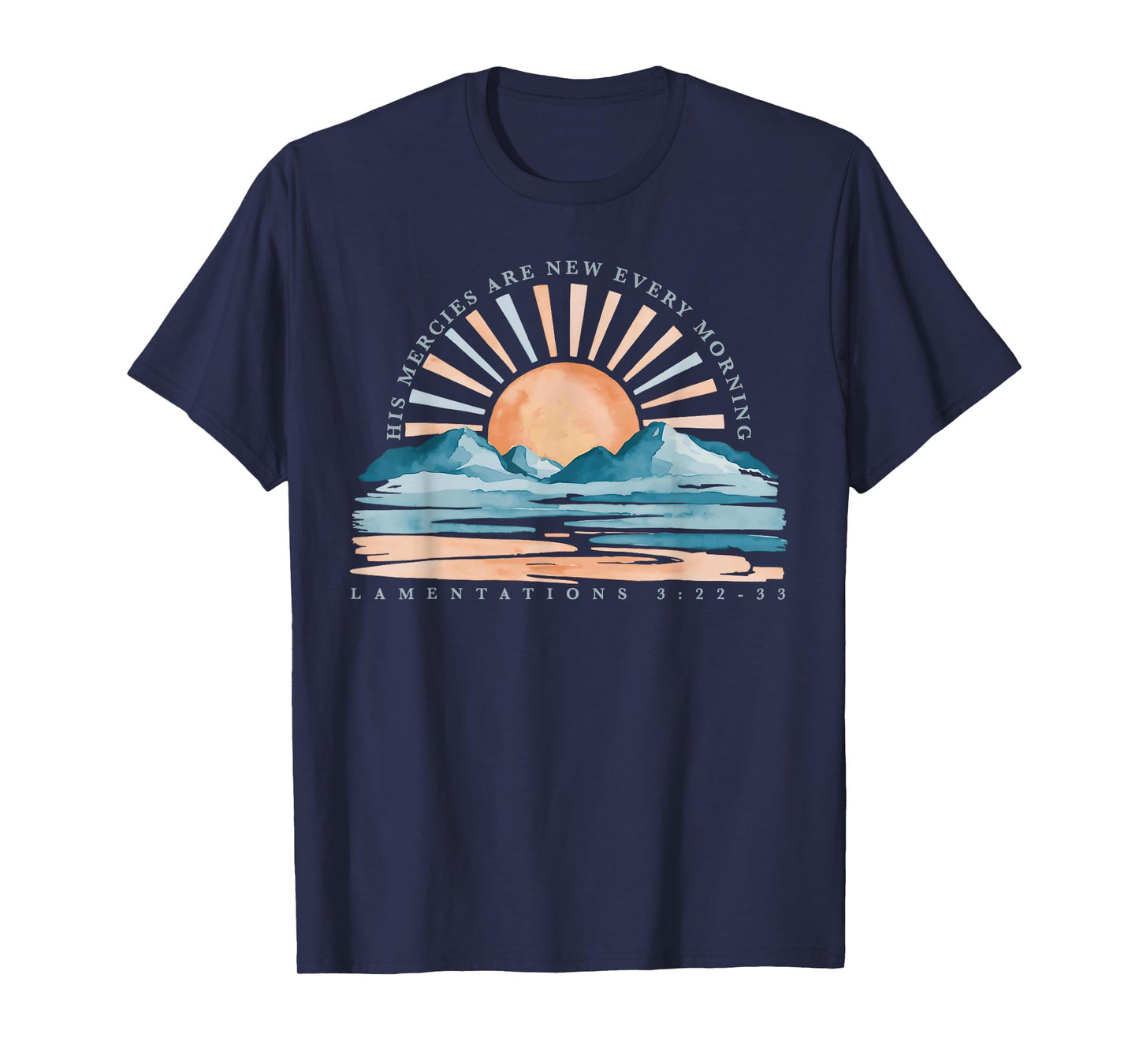 His Mercies are New Every Morning Christian Floral Jesus T-Shirt