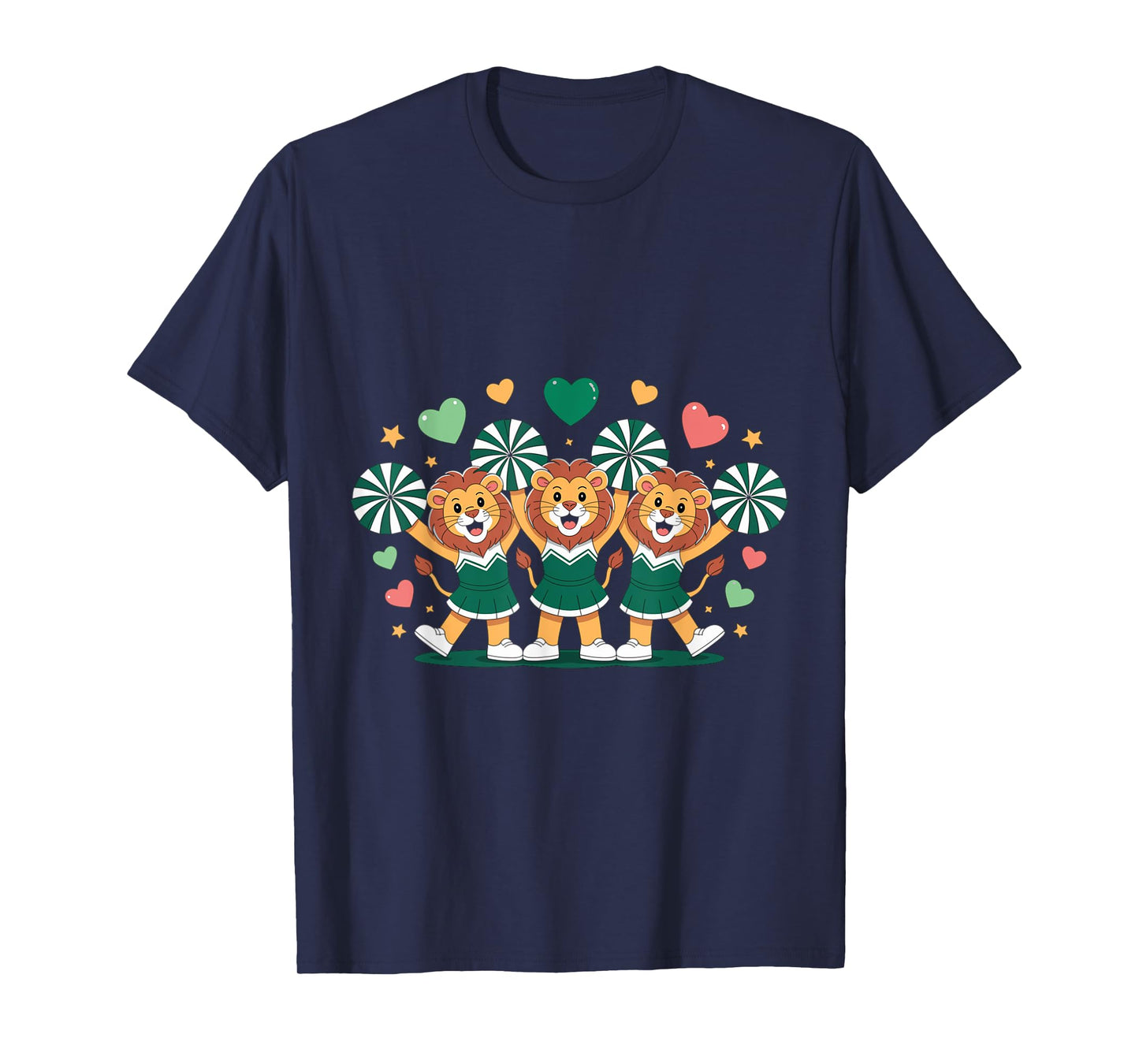 Isibindi Cheer Team – Cute Lion Girls in Green Uniform T-Shirt