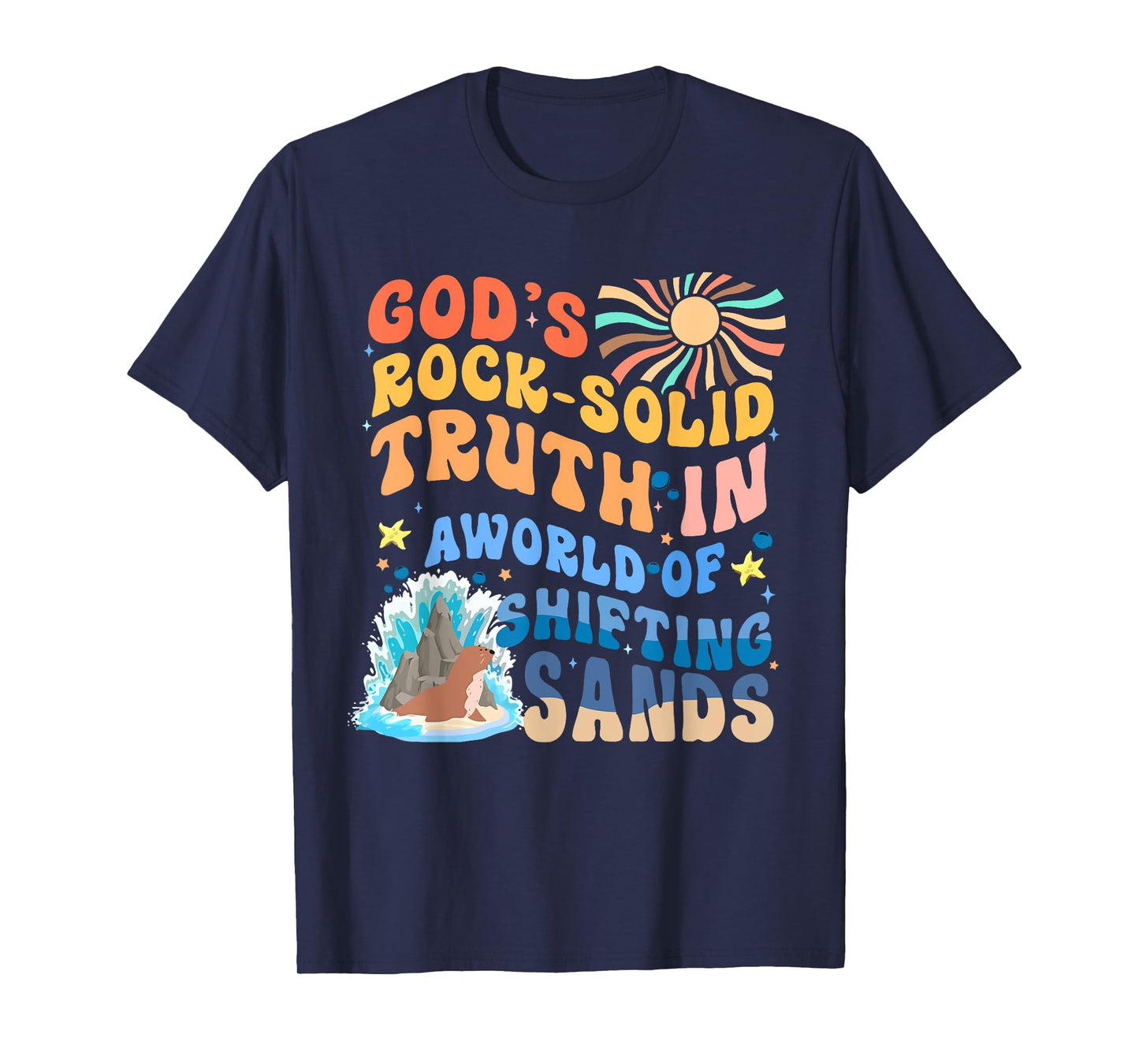 God's Rock Solid Breaker Rock Beach VBS 2026 Christian T-Shirt