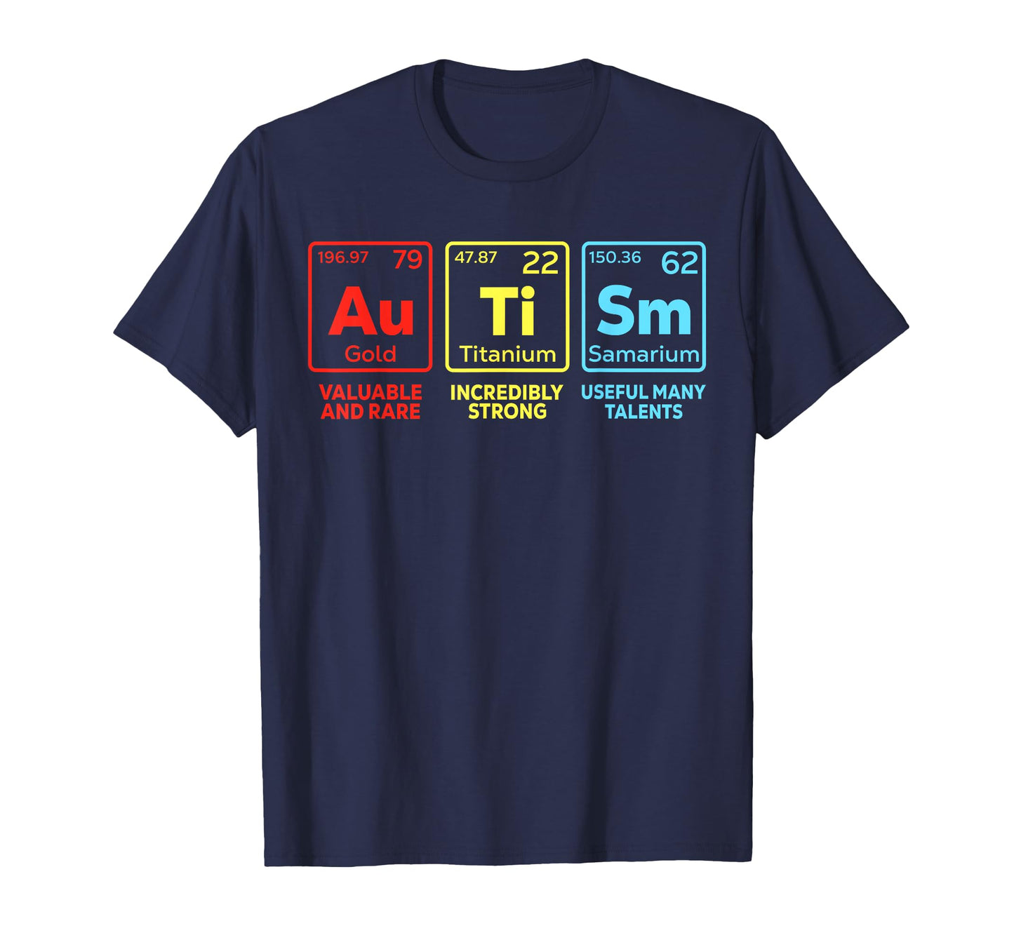 Autism Awareness Tees Kids Men Women Elements Periodic Table T-Shirt