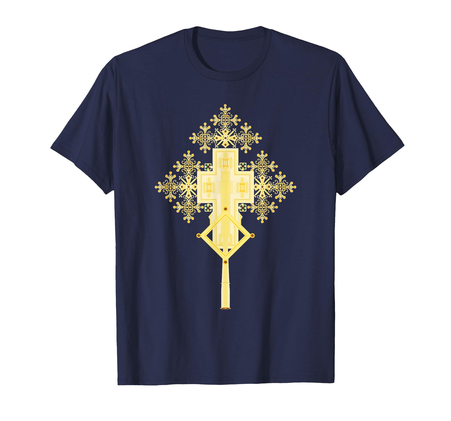 Ethiopian Christian Art Christ in Glory Ethiopian Cross T-Shirt
