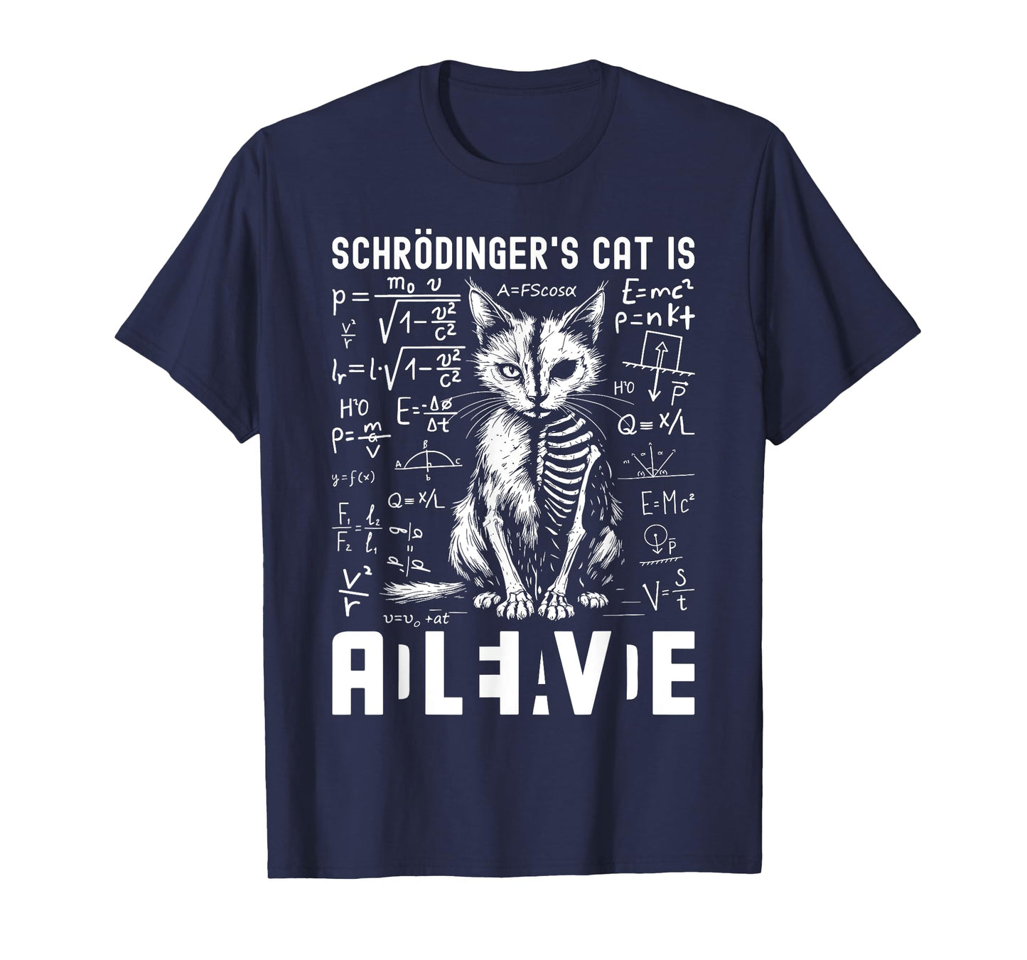 Schrodinger's Cat Dead And Alive Physics Teacher T-Shirt for Men Women Kids