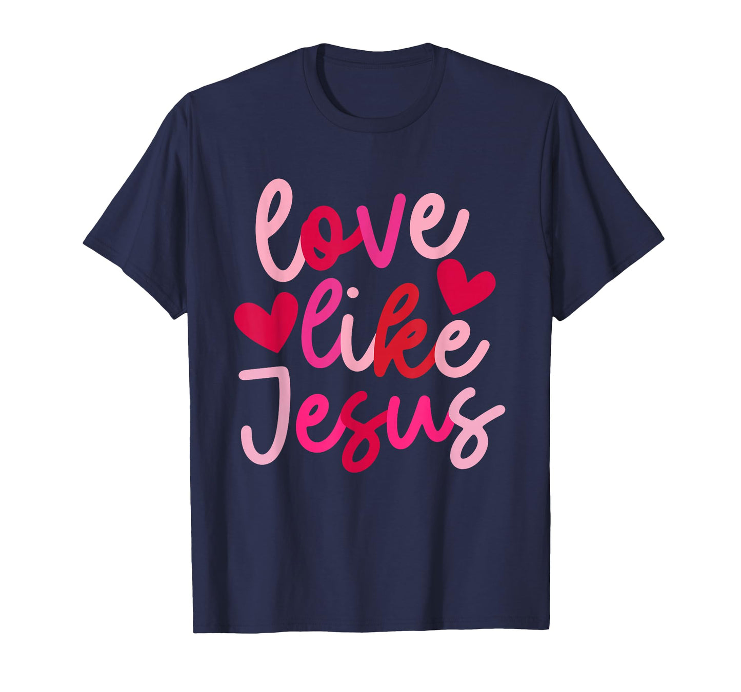 IZI POD Retro Love Like Jesus Coquette Heart Bow T-Shirt, Unisex-Adults, Black, Small, Short Sleeve, Valentine's Day Tee