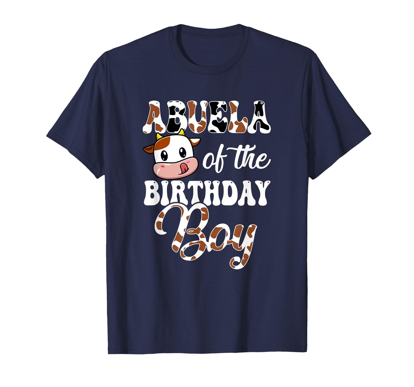 Abuela Of The Birthday Boy Cow Farm 1St Birthday Boy T-Shirt