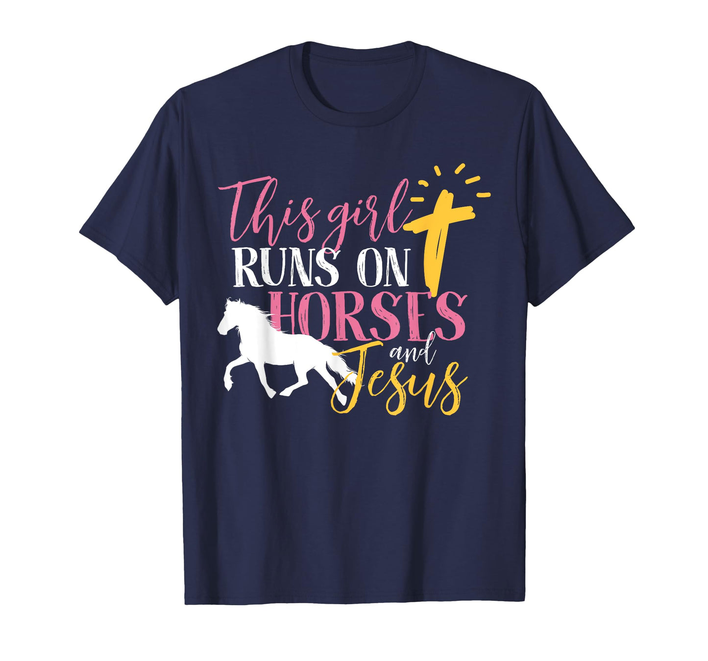 This Girl Runs On Horses And Jesus T-Shirt