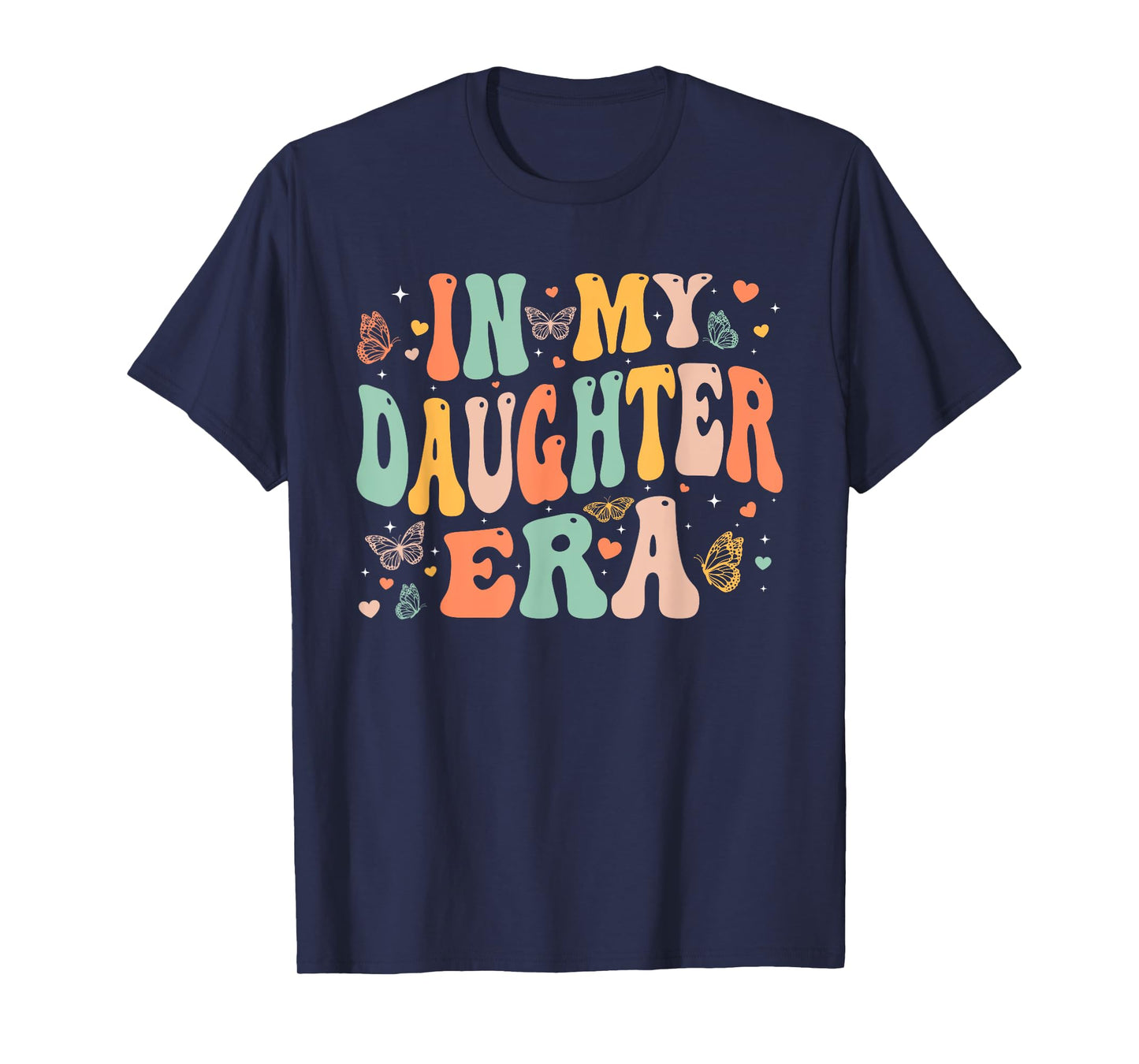 Retro Groovy In My Daughter Era Mother's Day Kids Girls T-Shirt