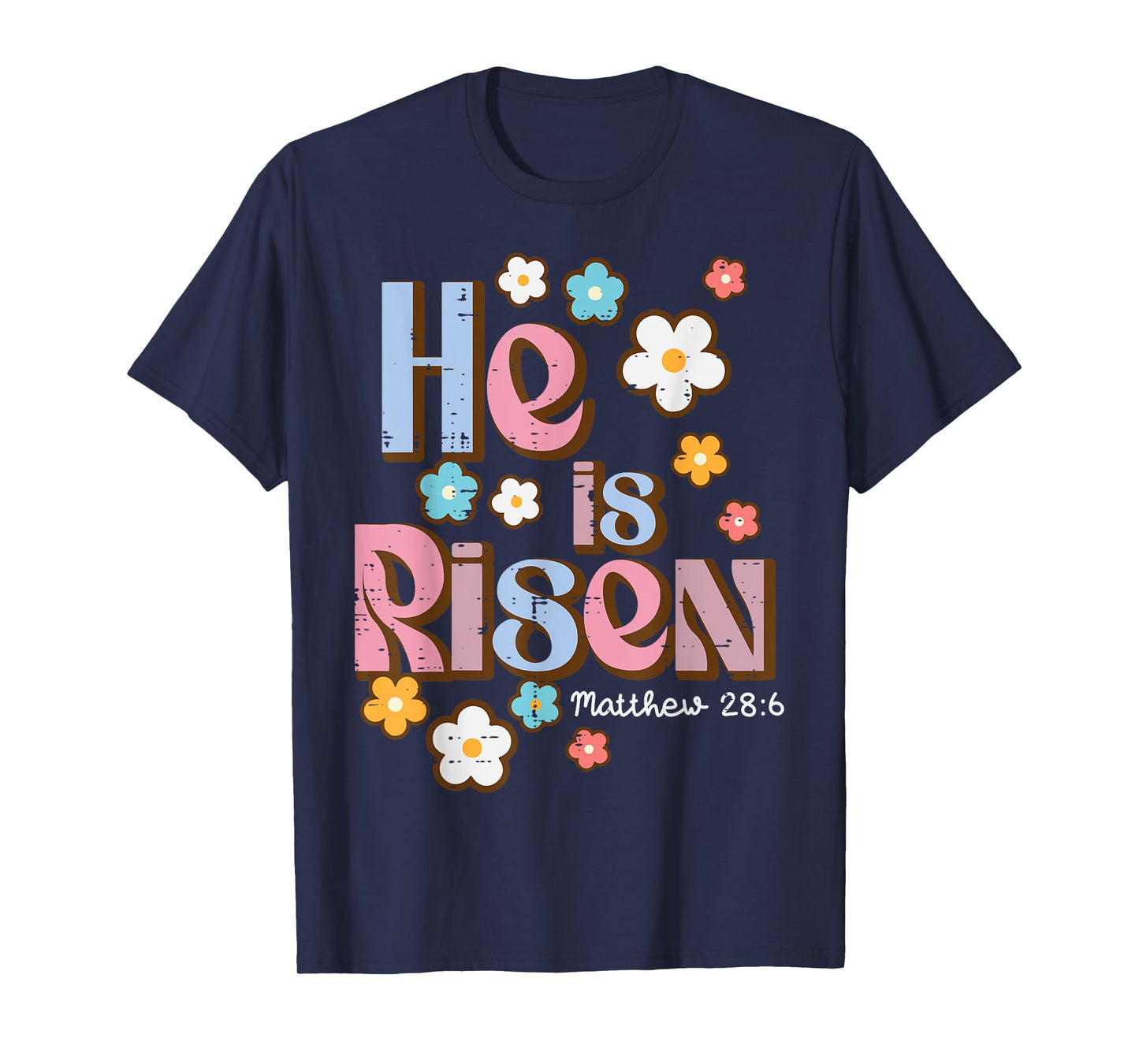 Easter Jesus He Is Risen Christian Faith Girls Kids Women T-Shirt