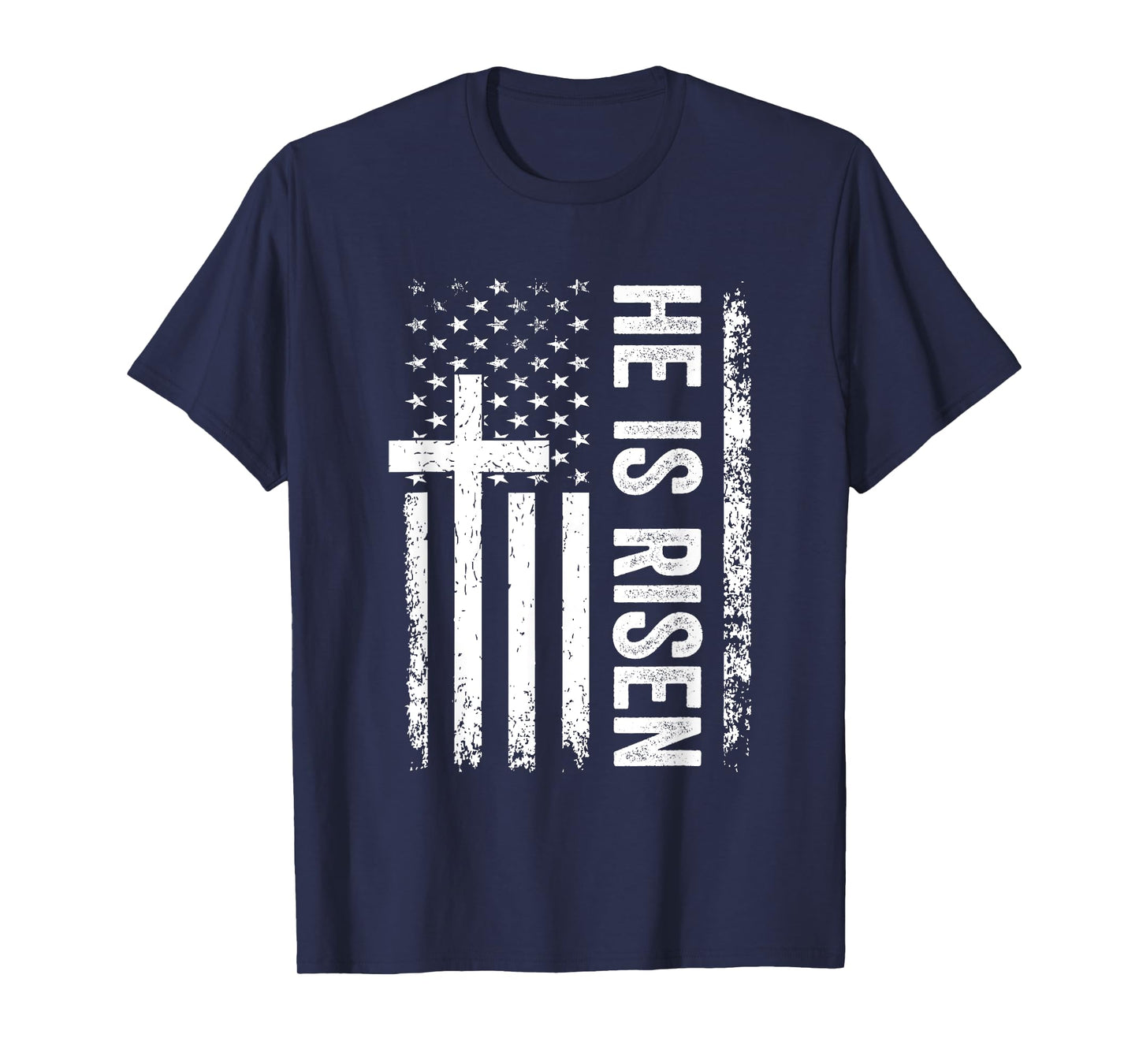 He Is Risen Christian Faith Religious Jesus Cross T-Shirt