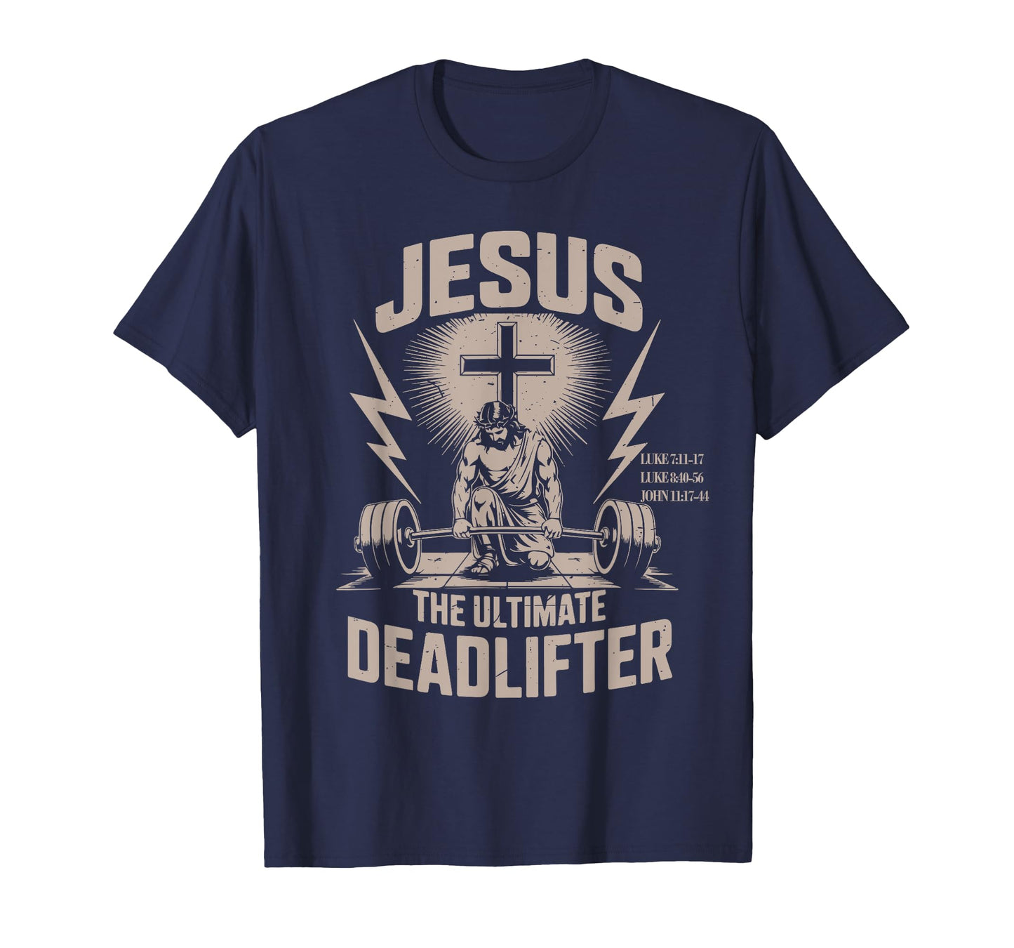 Jesus The Ultimate Deadlifter Muscle Kid Funny Christian Gym T-Shirt