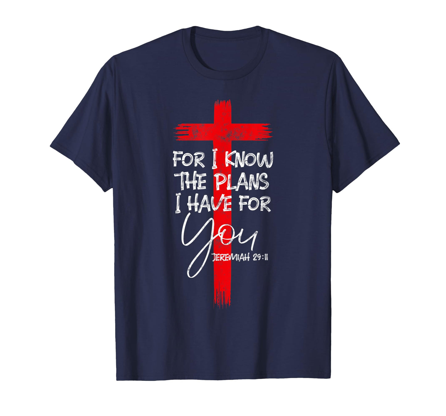 Jeremiah 29:11 Christian Religious Bible Verse Gifts Cross T-Shirt