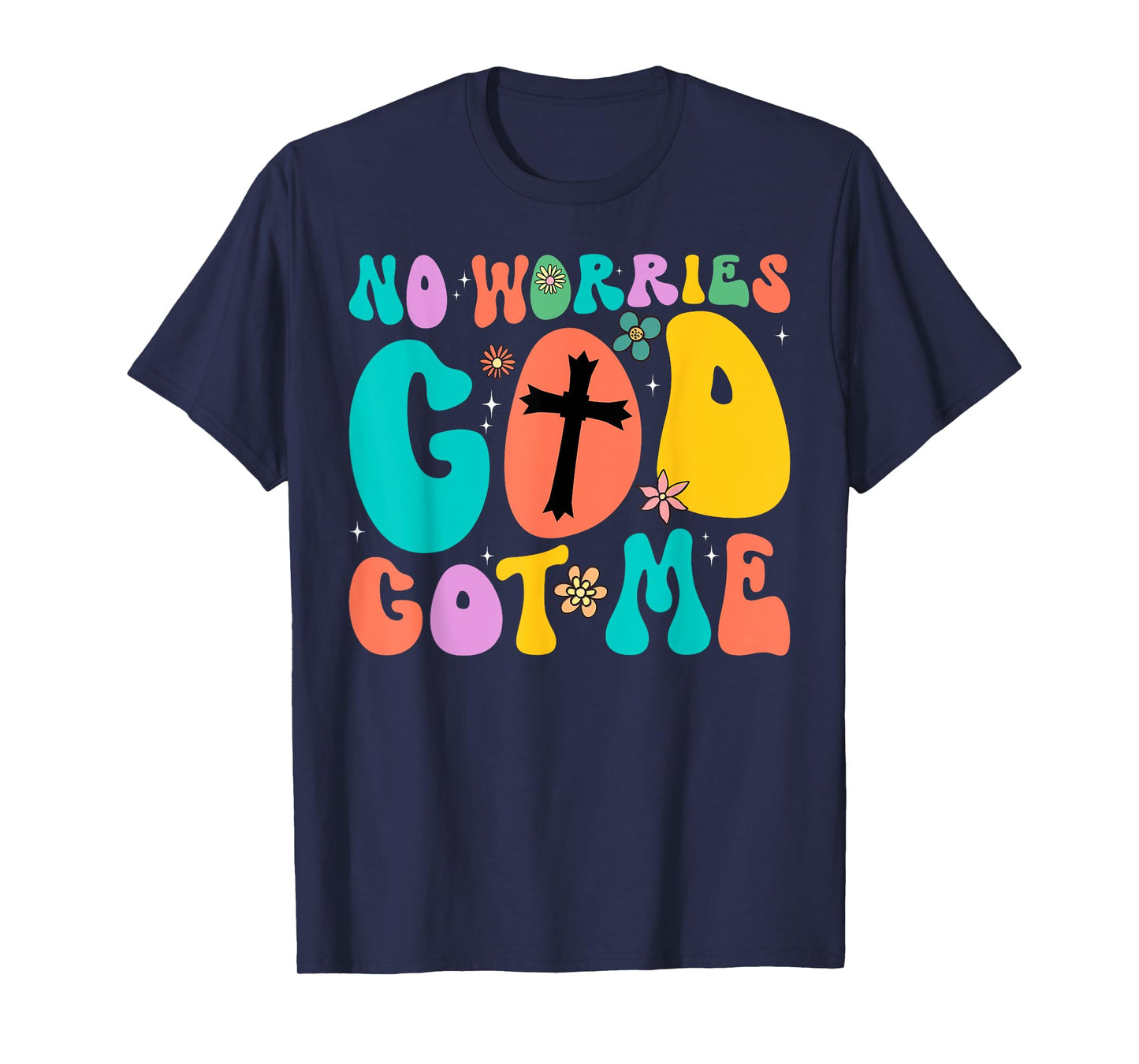 No Worries, God-Got Me African American Christian T-Shirt