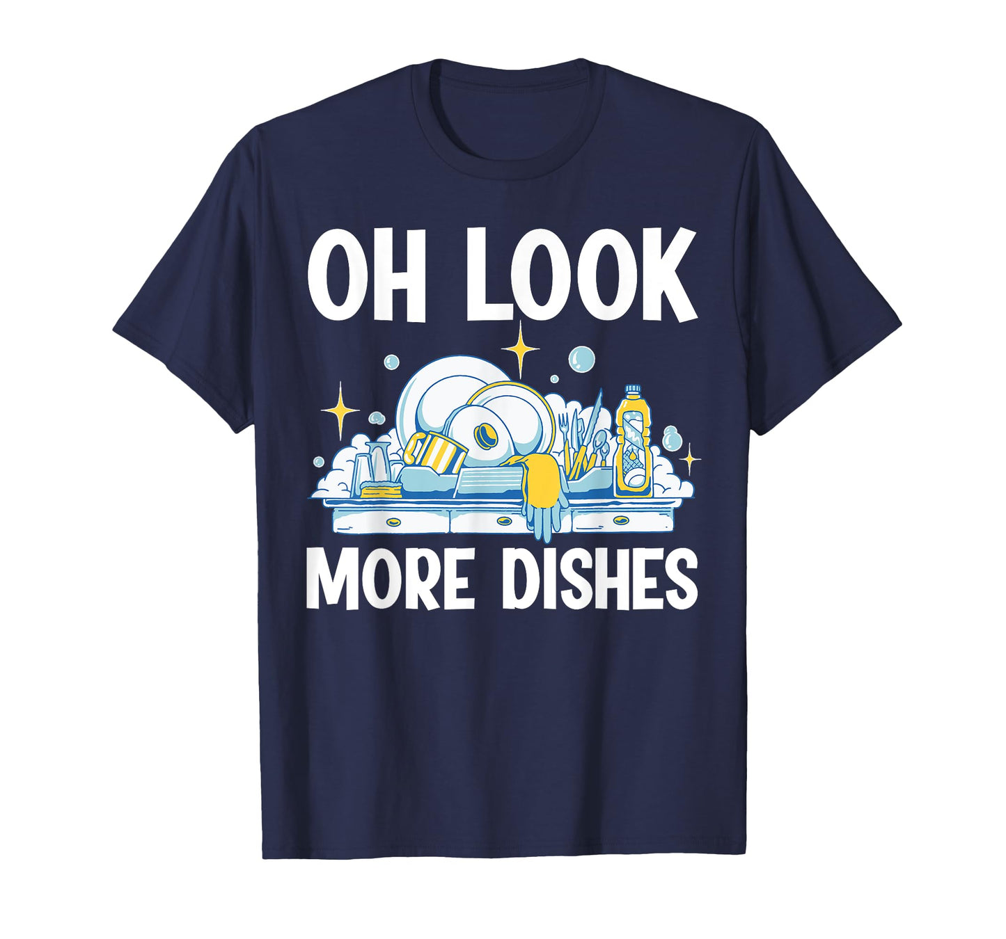Oh Look More Dishes T-Shirt, Small, Black