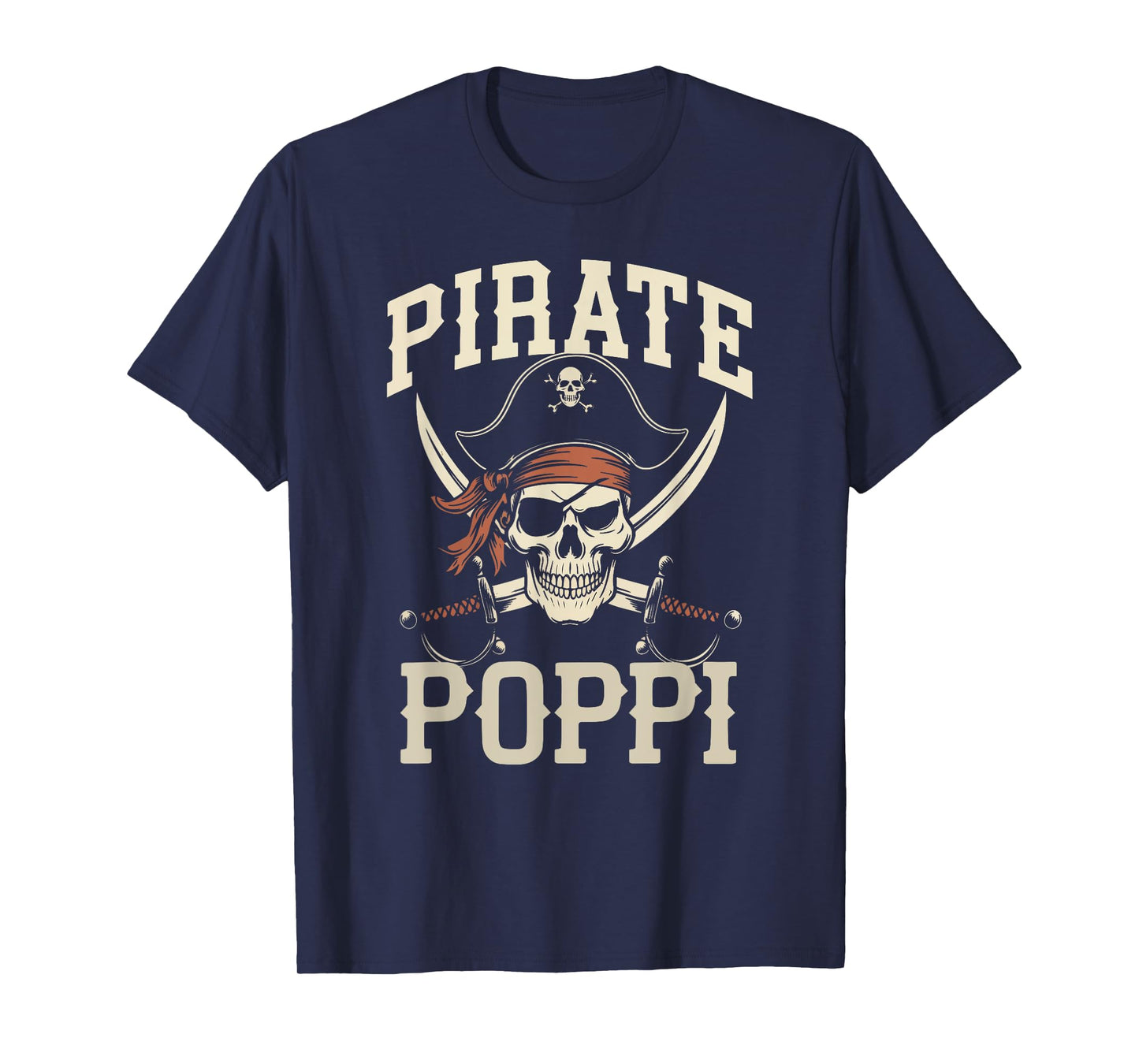 Pirate Poppi Funny Captain Matching Halloween Costume T-Shirt