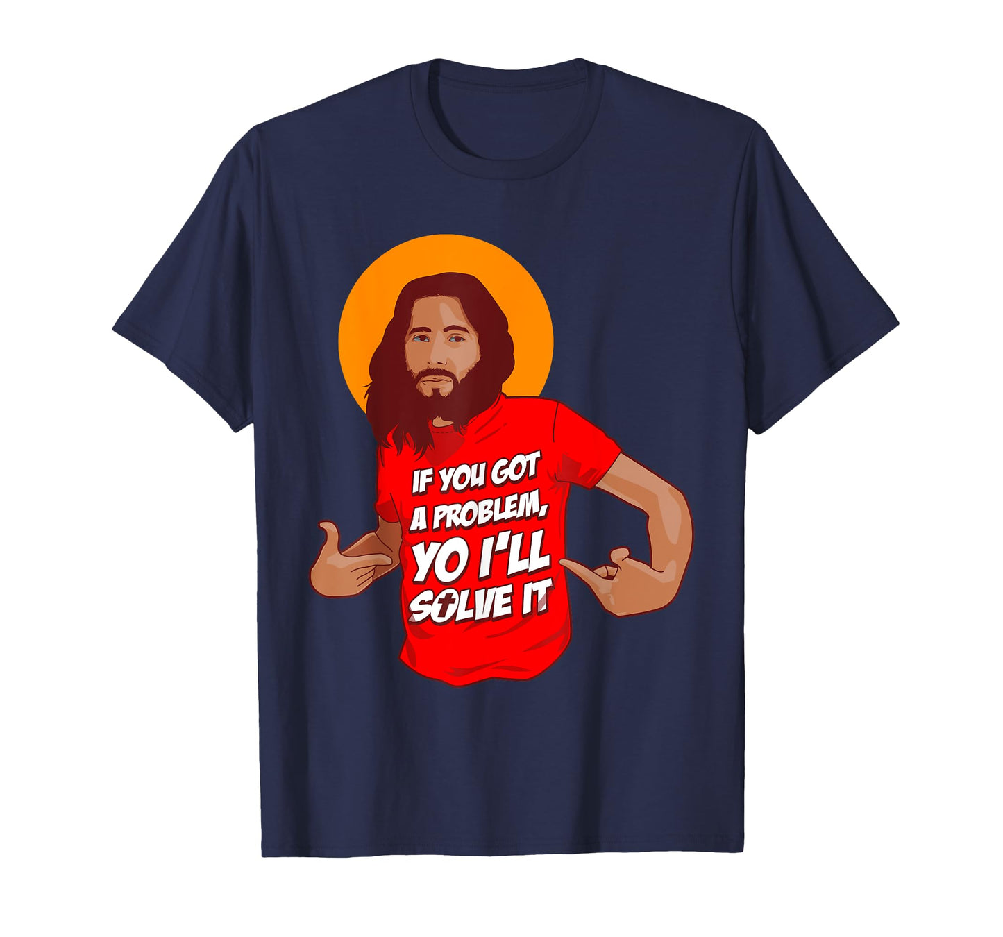 Funny Jesus Christian Meme Yo I'll Solve It Christmas T-Shirt